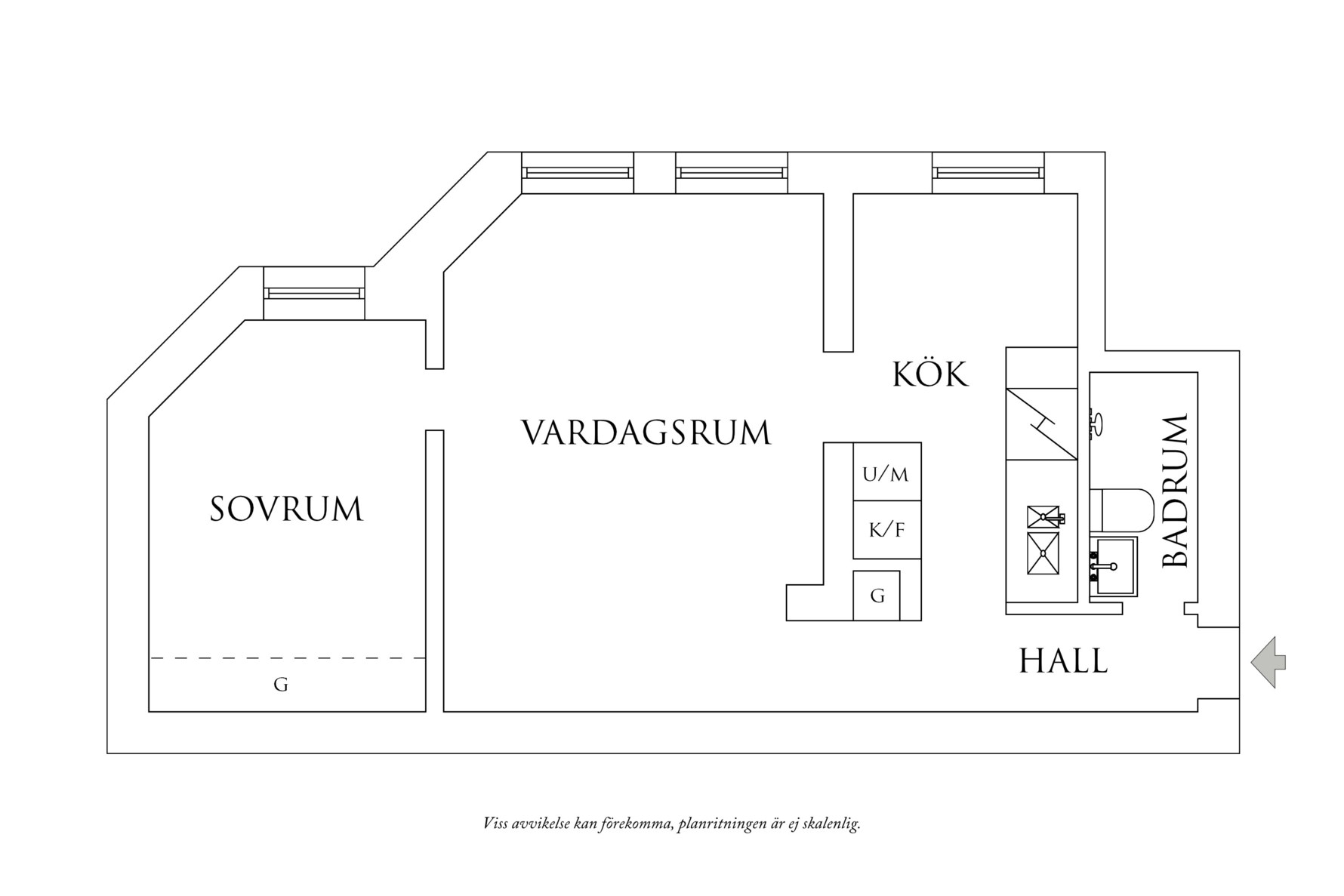 Planritning 1 Övre Husargatan 19