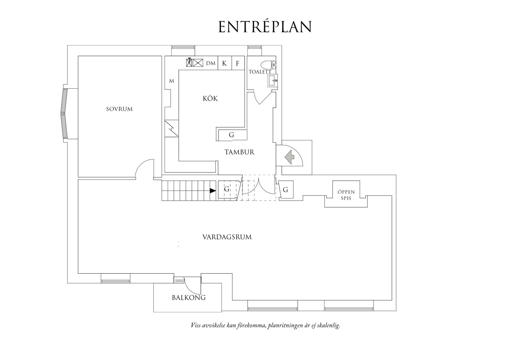 Planritning 1 Birkagatan 22B