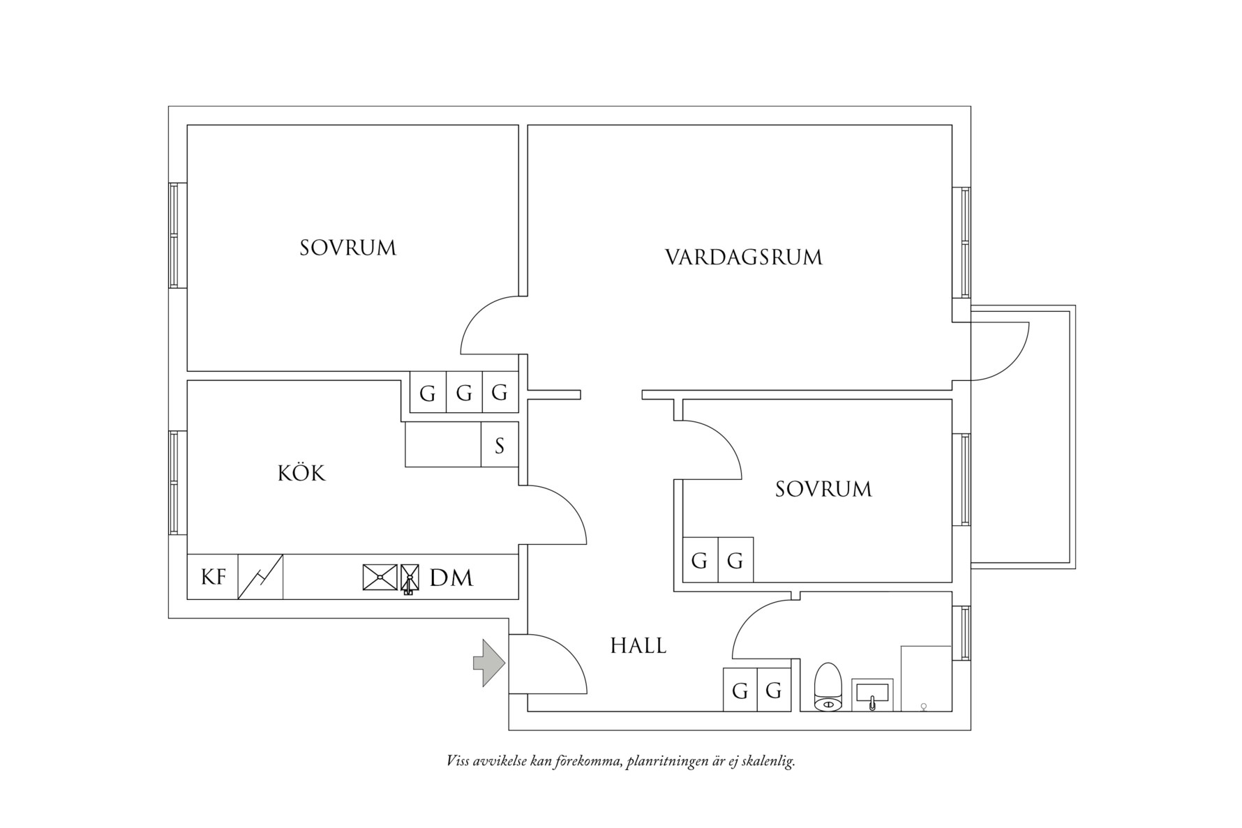 Planritning 1 Snövädersgatan 9