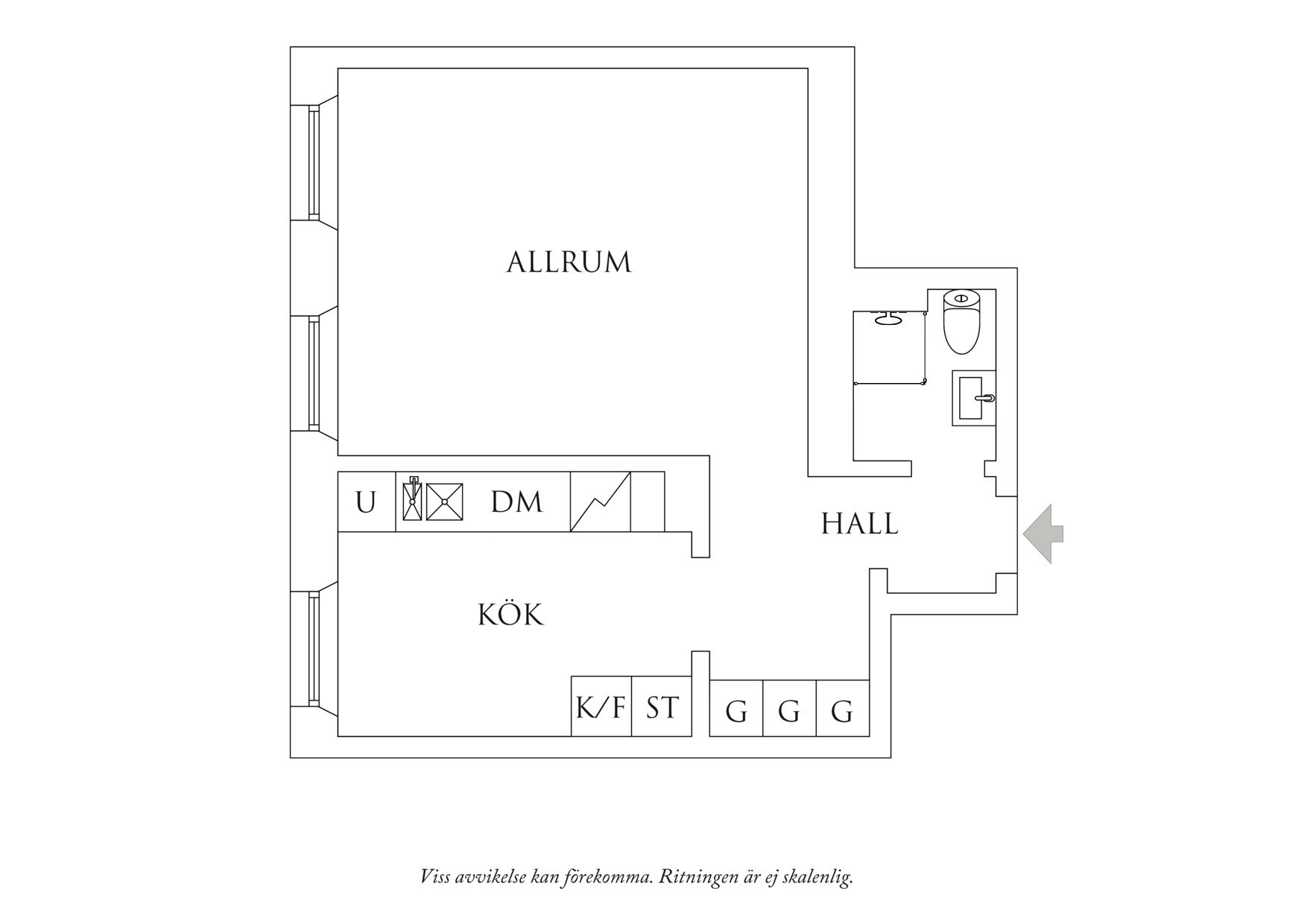 Planritning 1 Påskbergsgatan 10