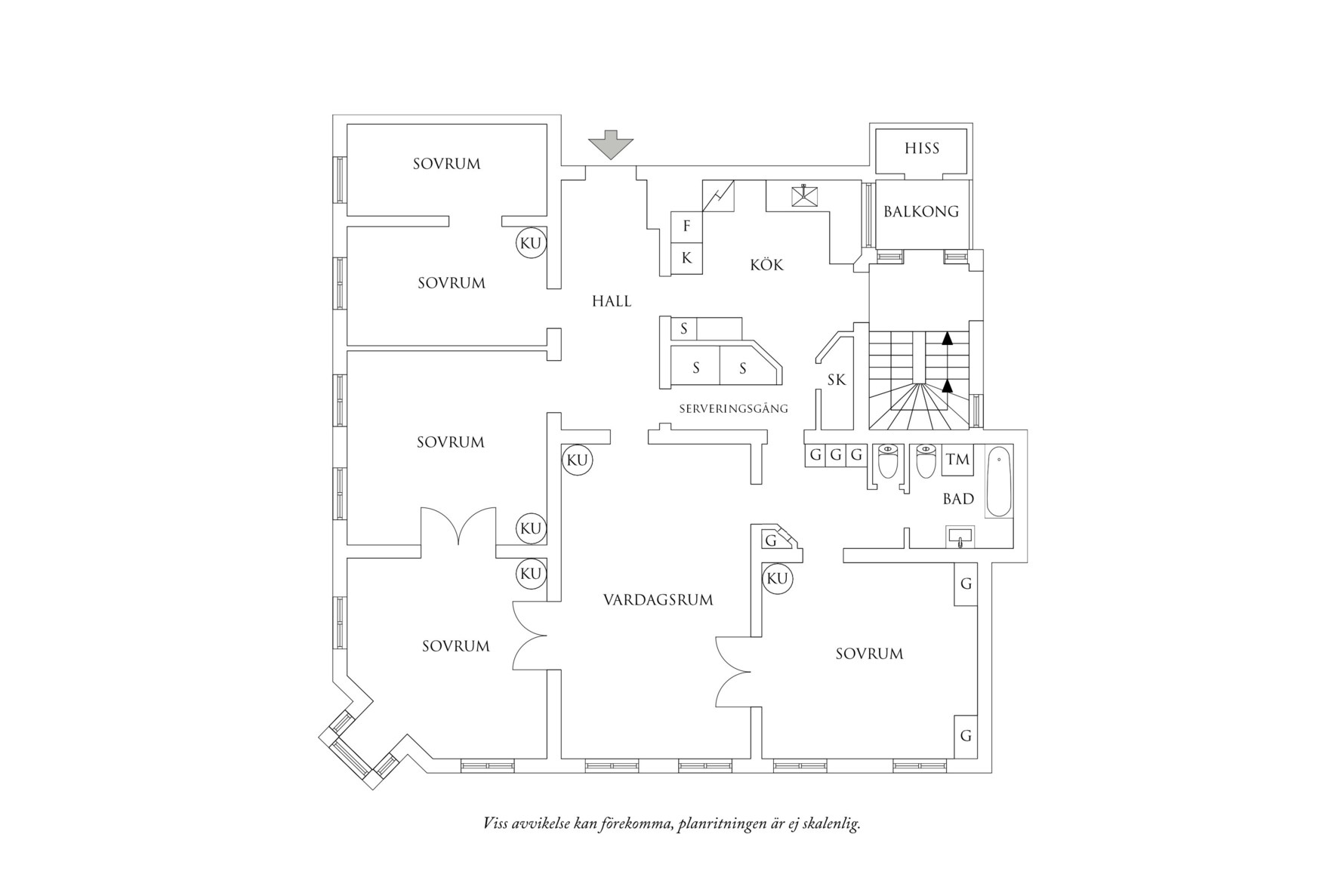 Planritning 1 Erik Dahlbergsgatan 30