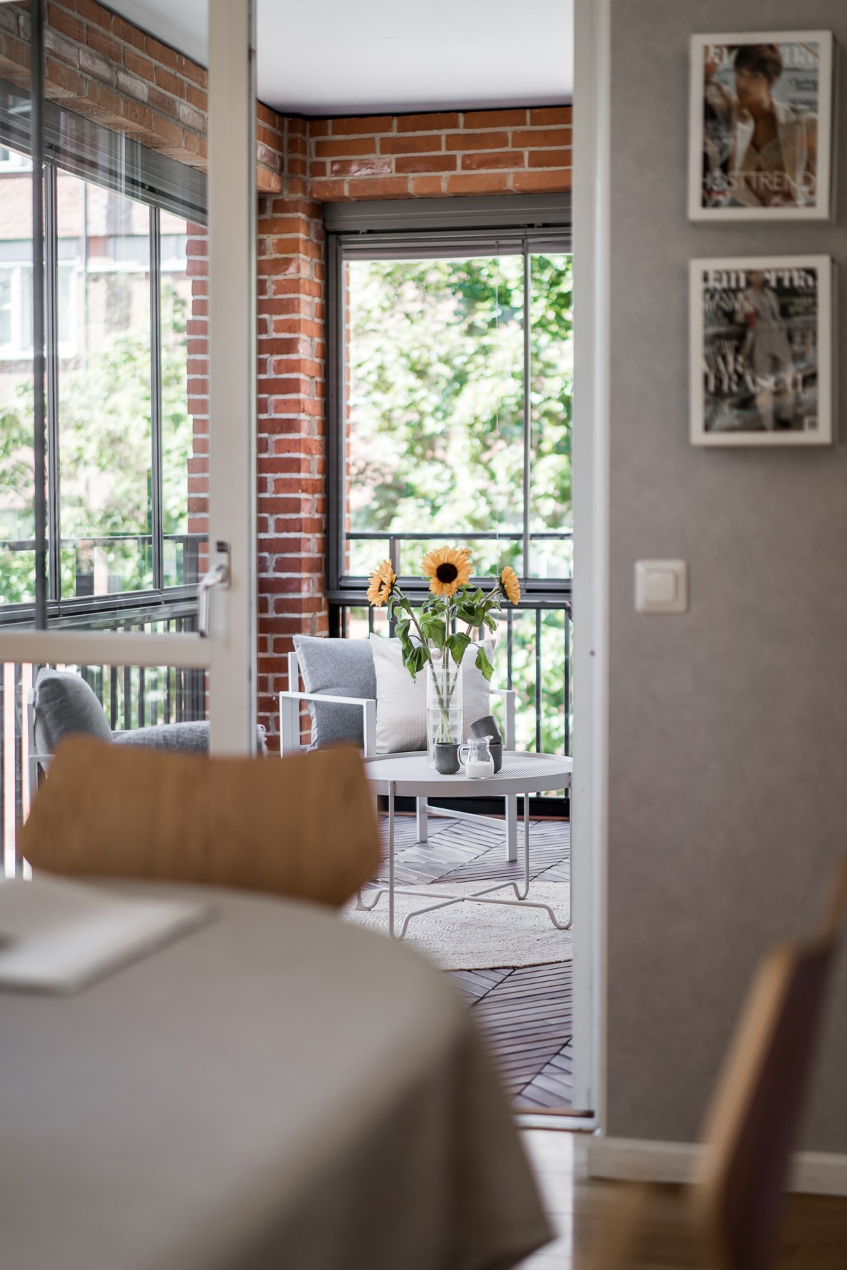 En rymlig balkong som ger känslan av att ha ett alldeles eget orangeri