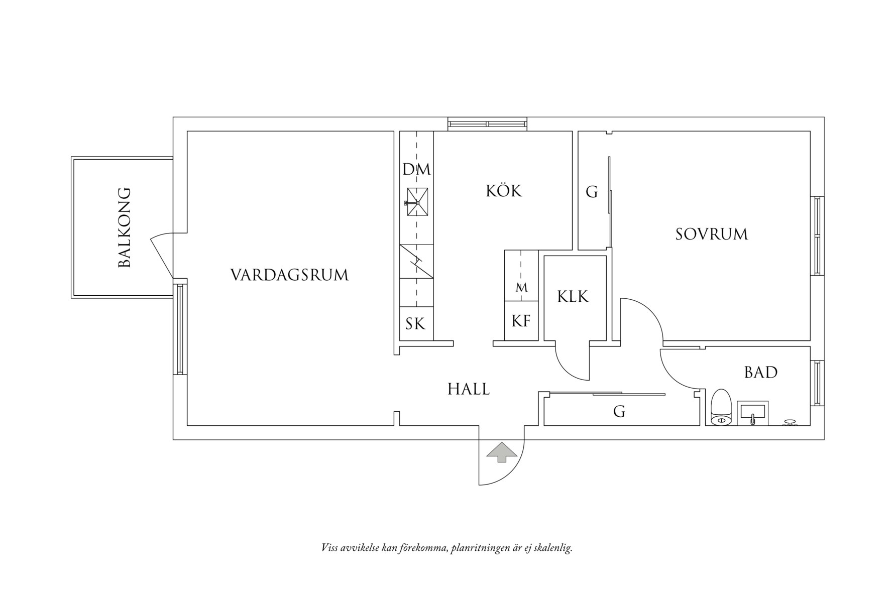 Planritning 1 Falkenbergsgatan 9C