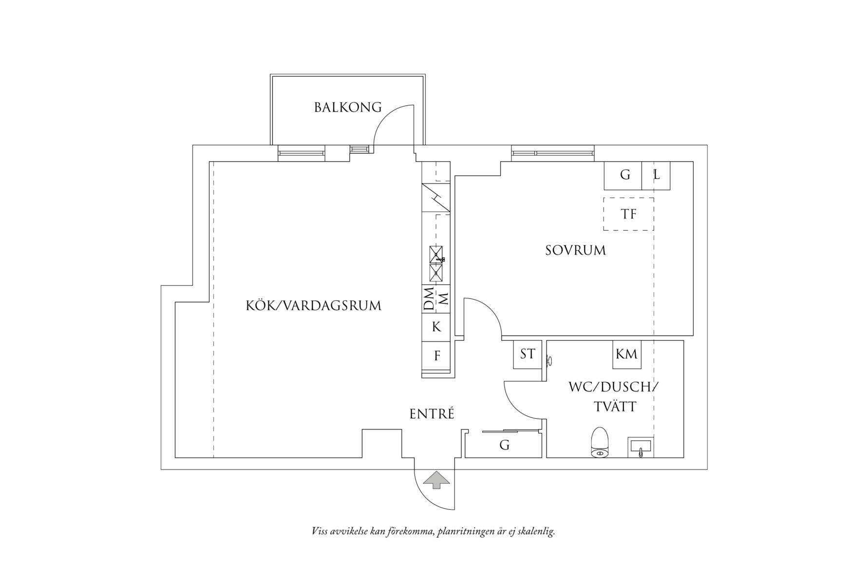 Planritning 1 Ättehögsgatan 4H