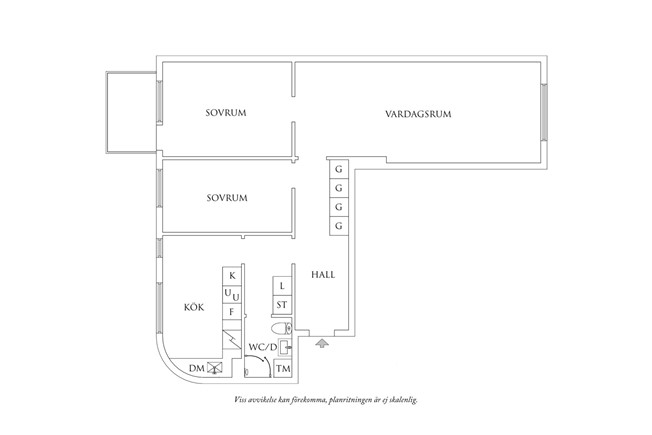 Planritning 1 Gyllenkrooksgatan 5