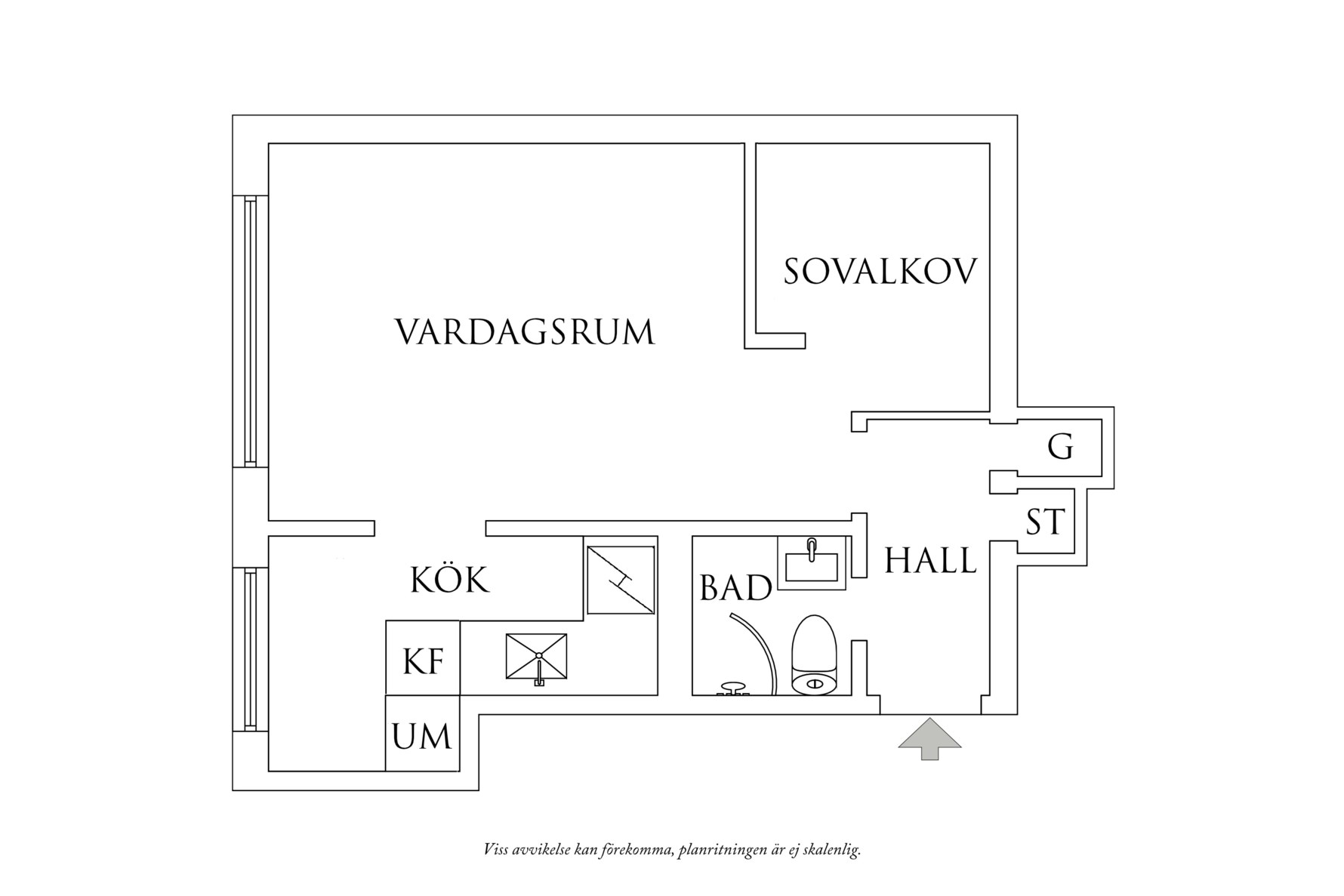 Planritning 1 Eklandagatan 41 C