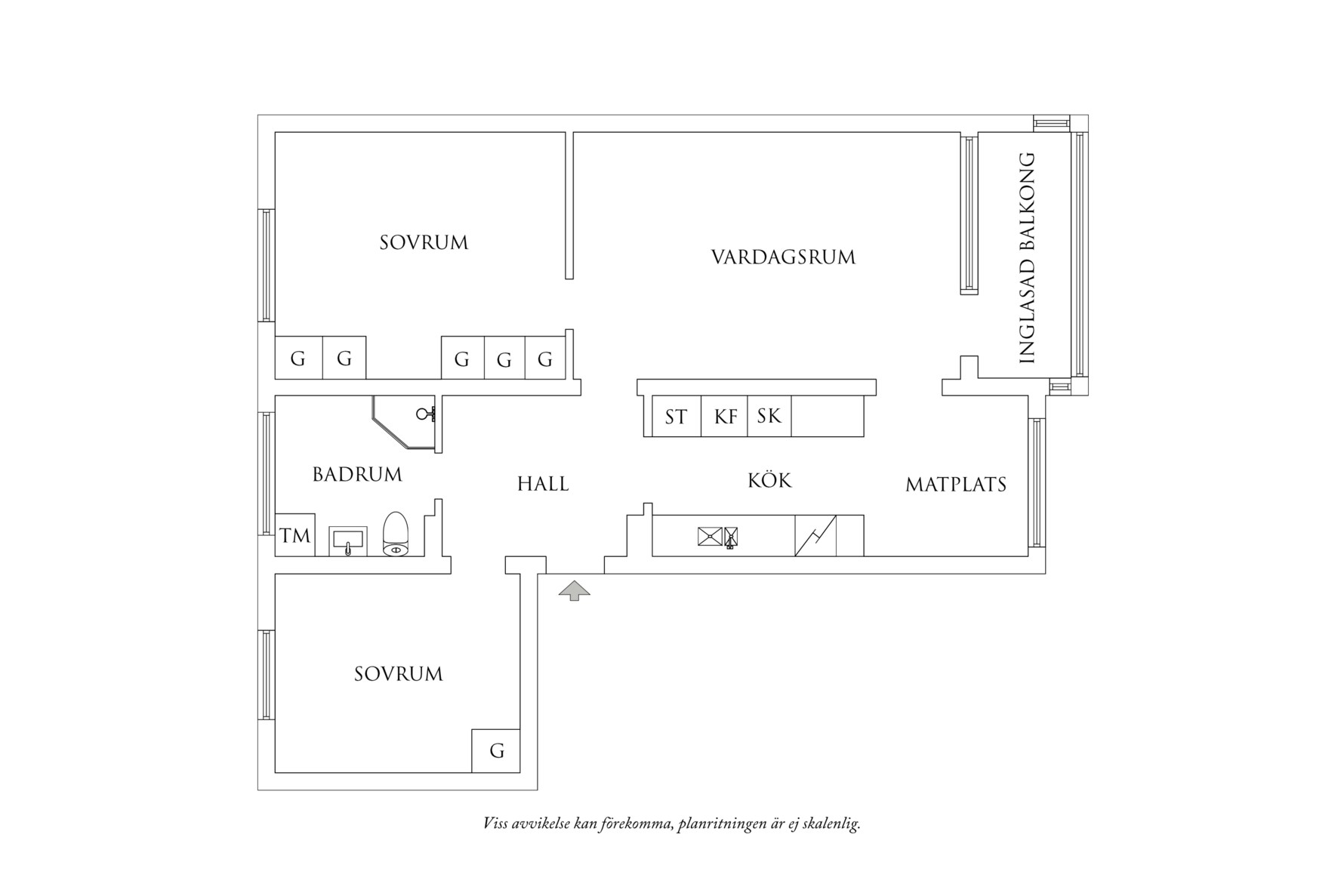 Planritning 1 Mårbackagatan 16