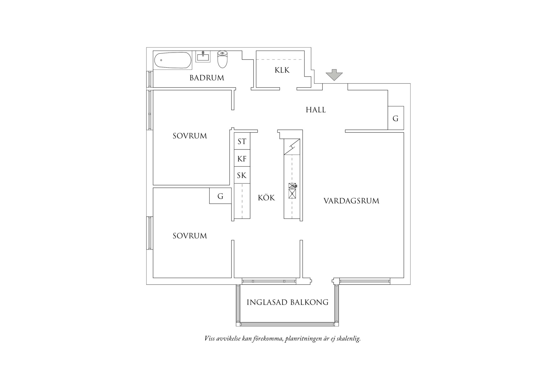 Planritning 1 Blåsvädersgatan 6
