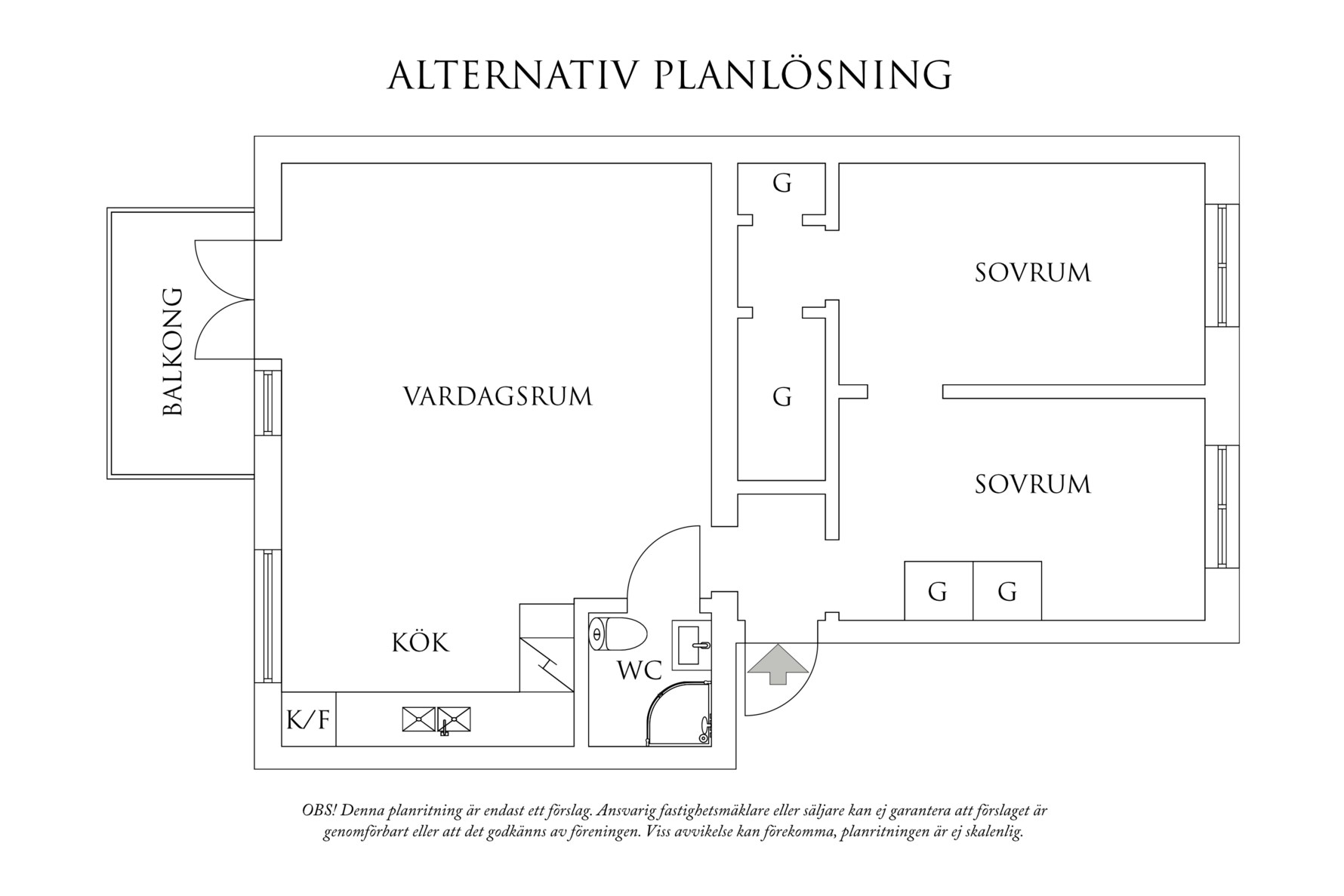 Alternativ planlösning