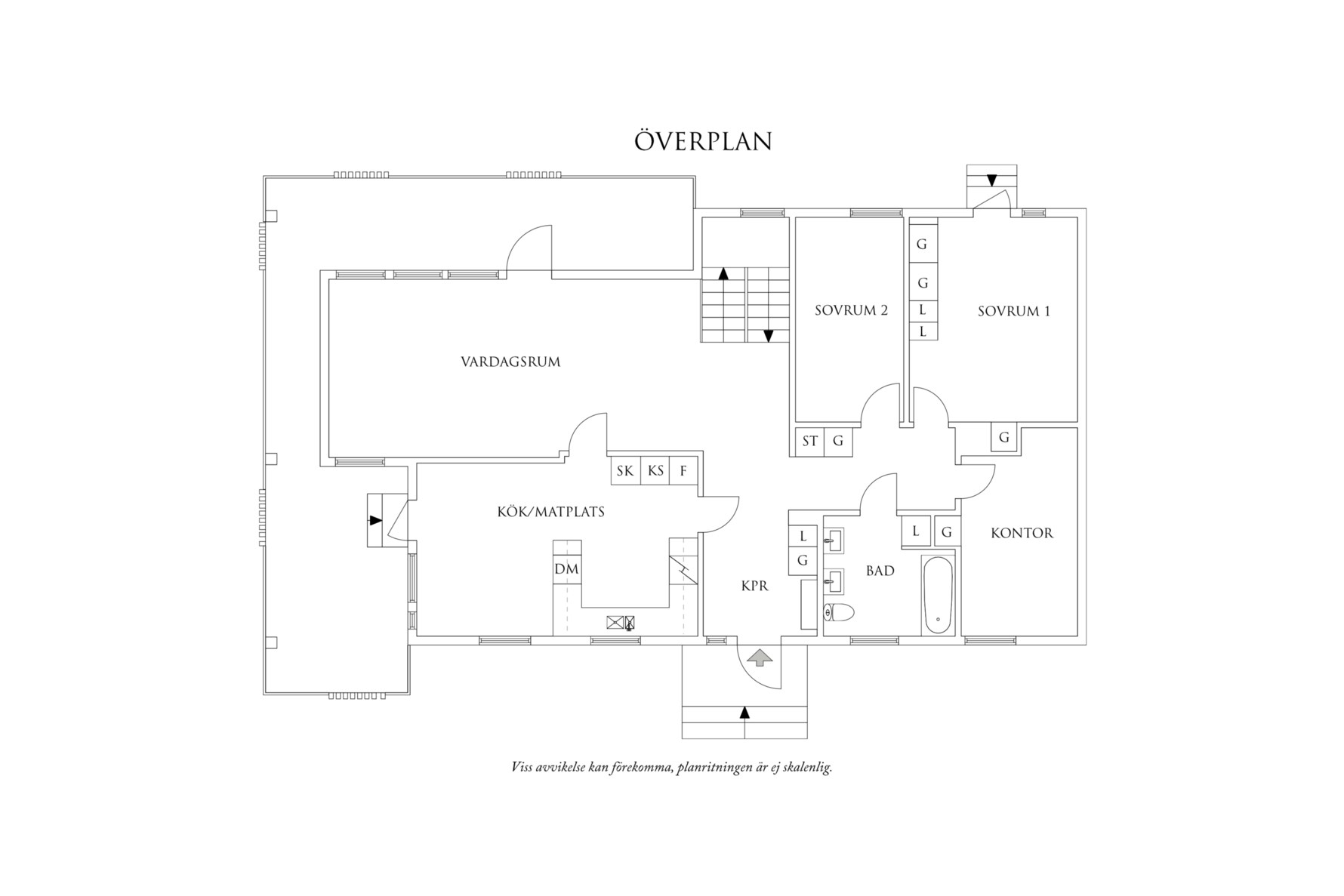 Planritning 1 Vittens gata 6