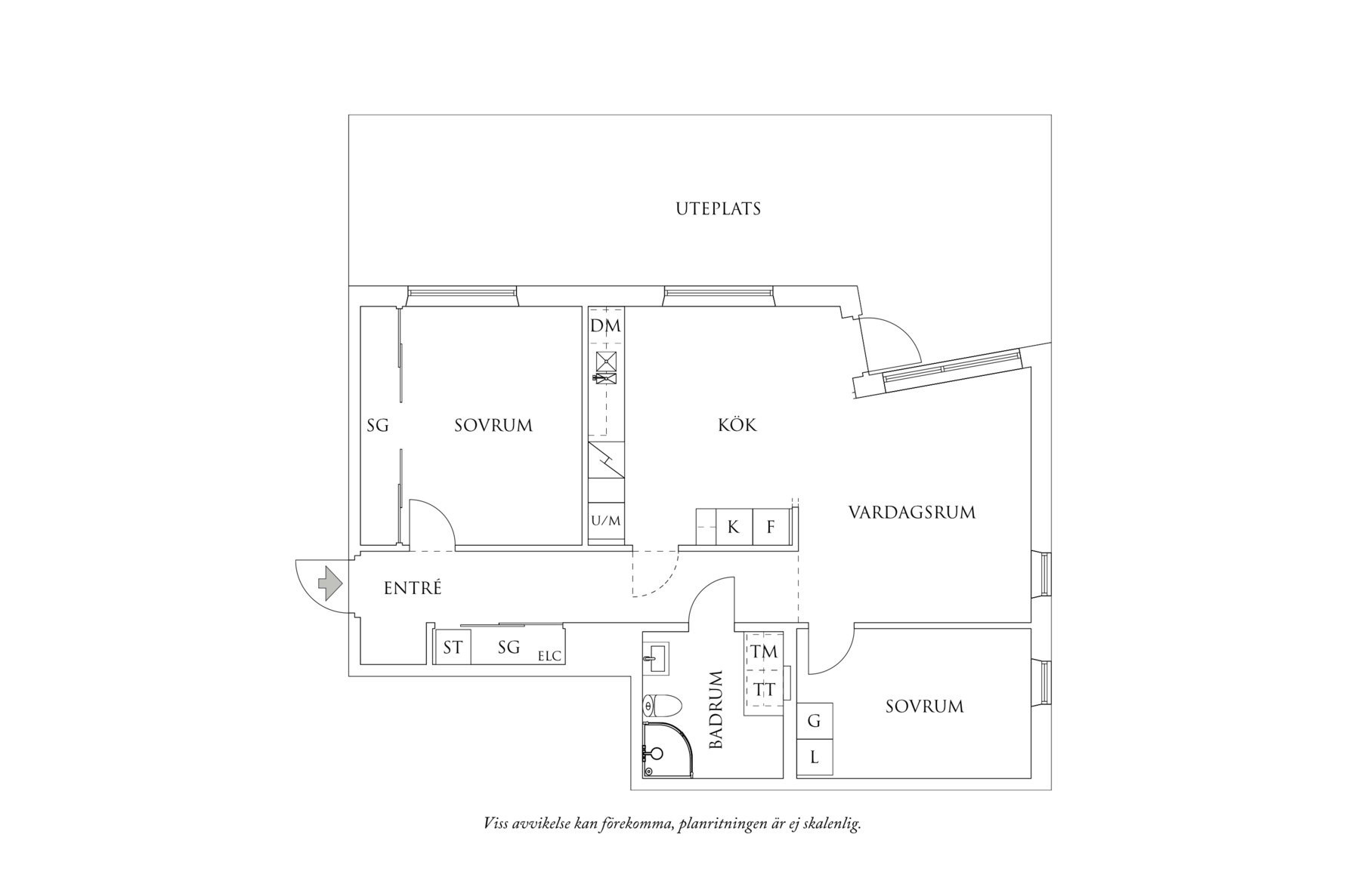 Planritning 1 Frida Hjertbergs gata 14