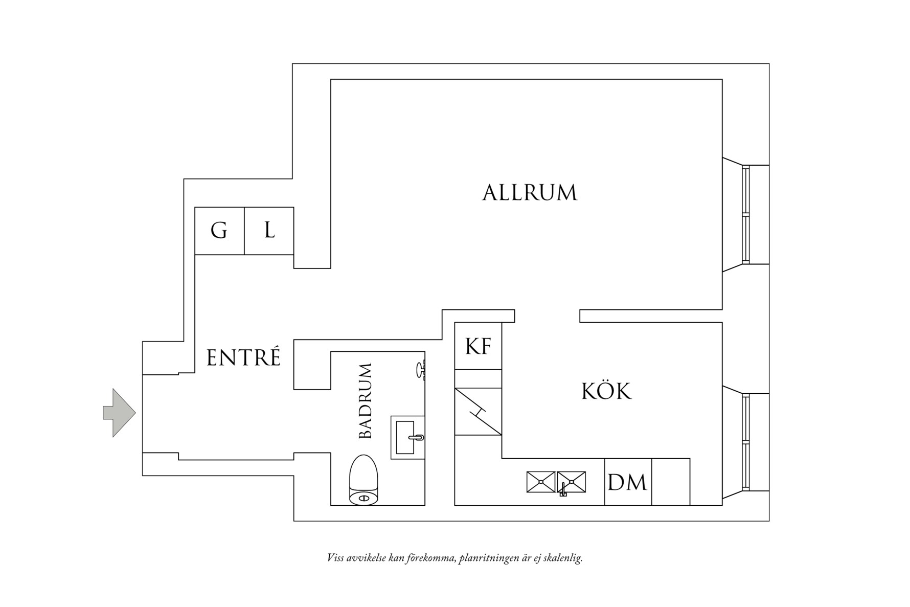 Planritning 1 Folkungagatan 11A