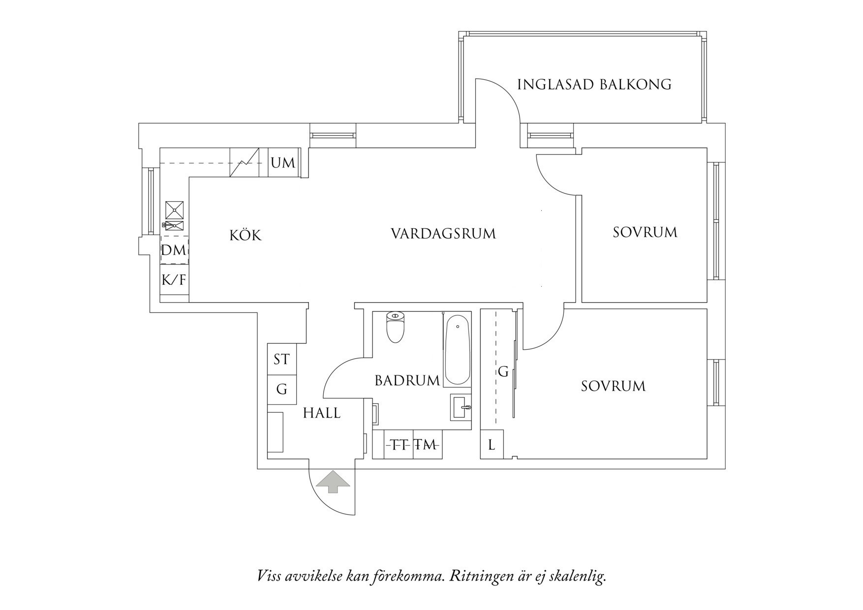Planritning 1 Fjärdingsgatan 15