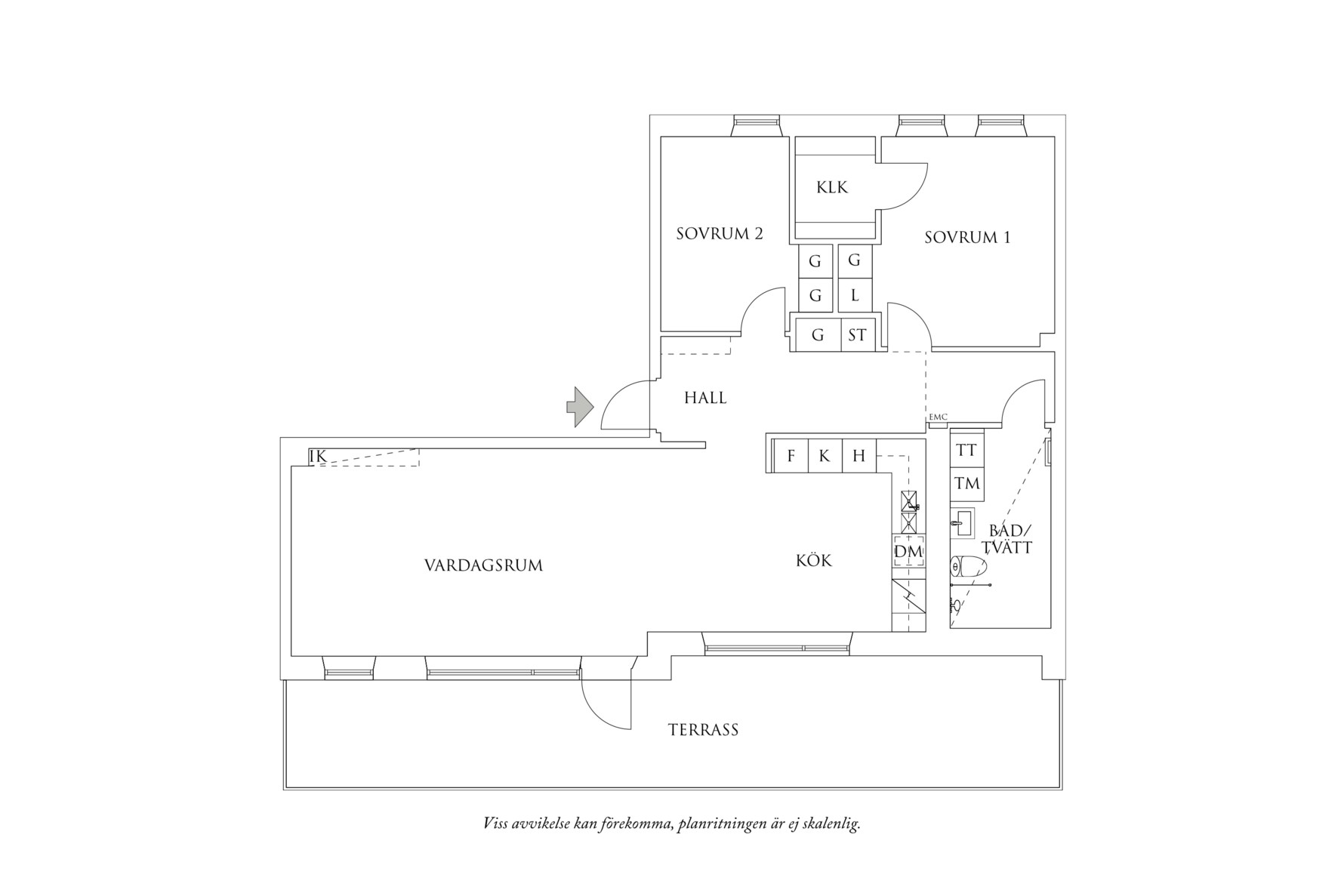 Planritning 1 Svängrumsgatan 85