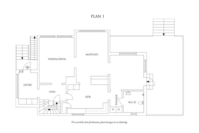 Planritning 1 Rågångstigen 4