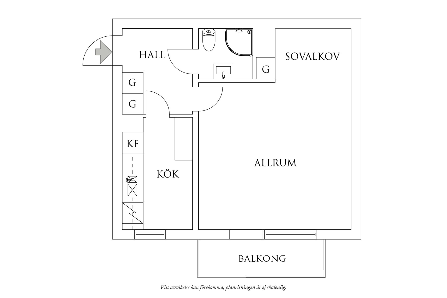 Planritning 1 Gibraltargatan 60