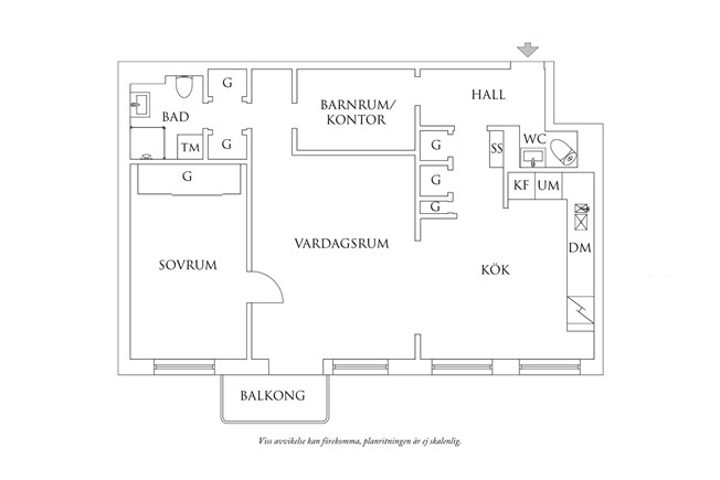 Planritning 1 Eklandagatan 33