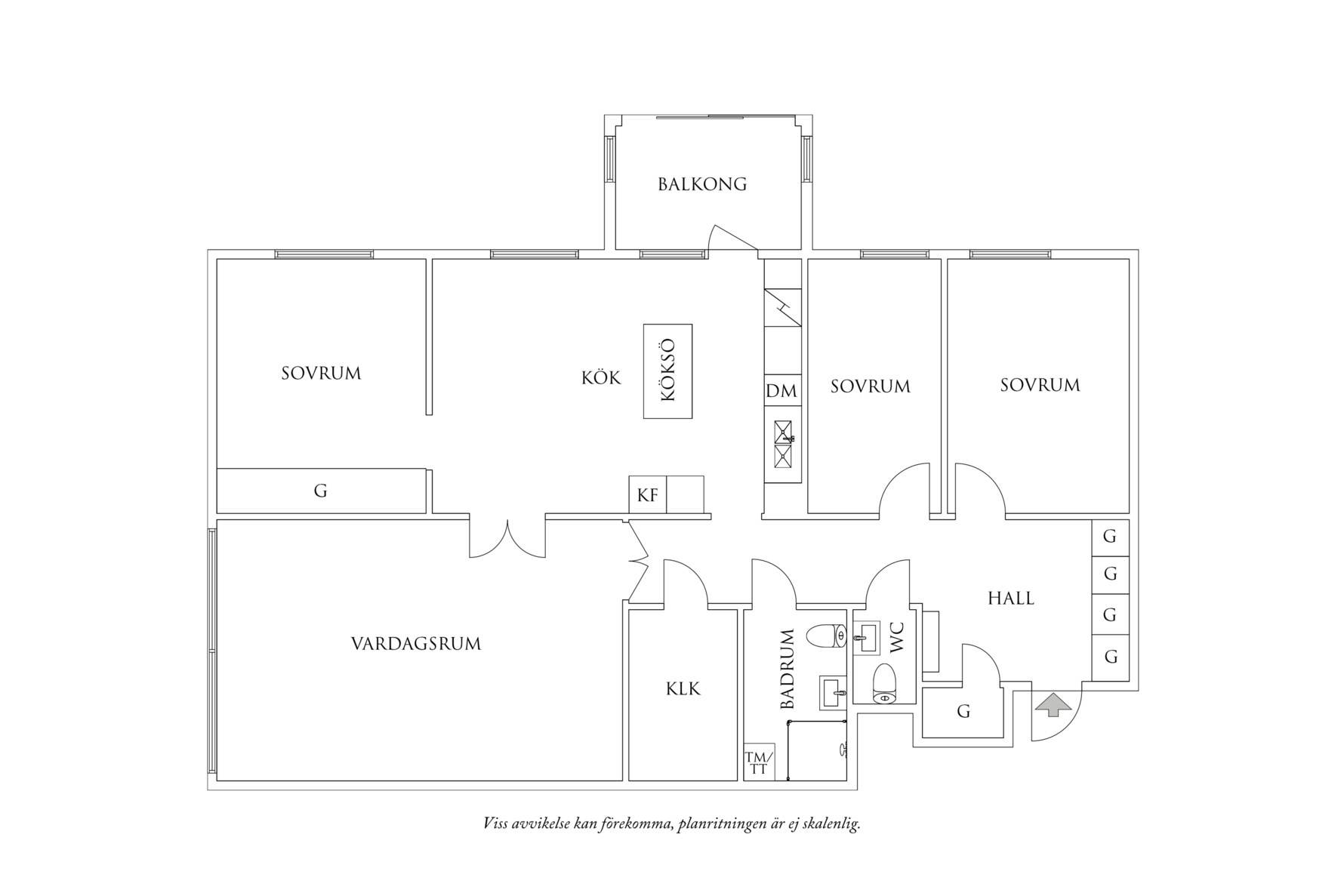 Planritning 1 Doktor Lindhs gata 6
