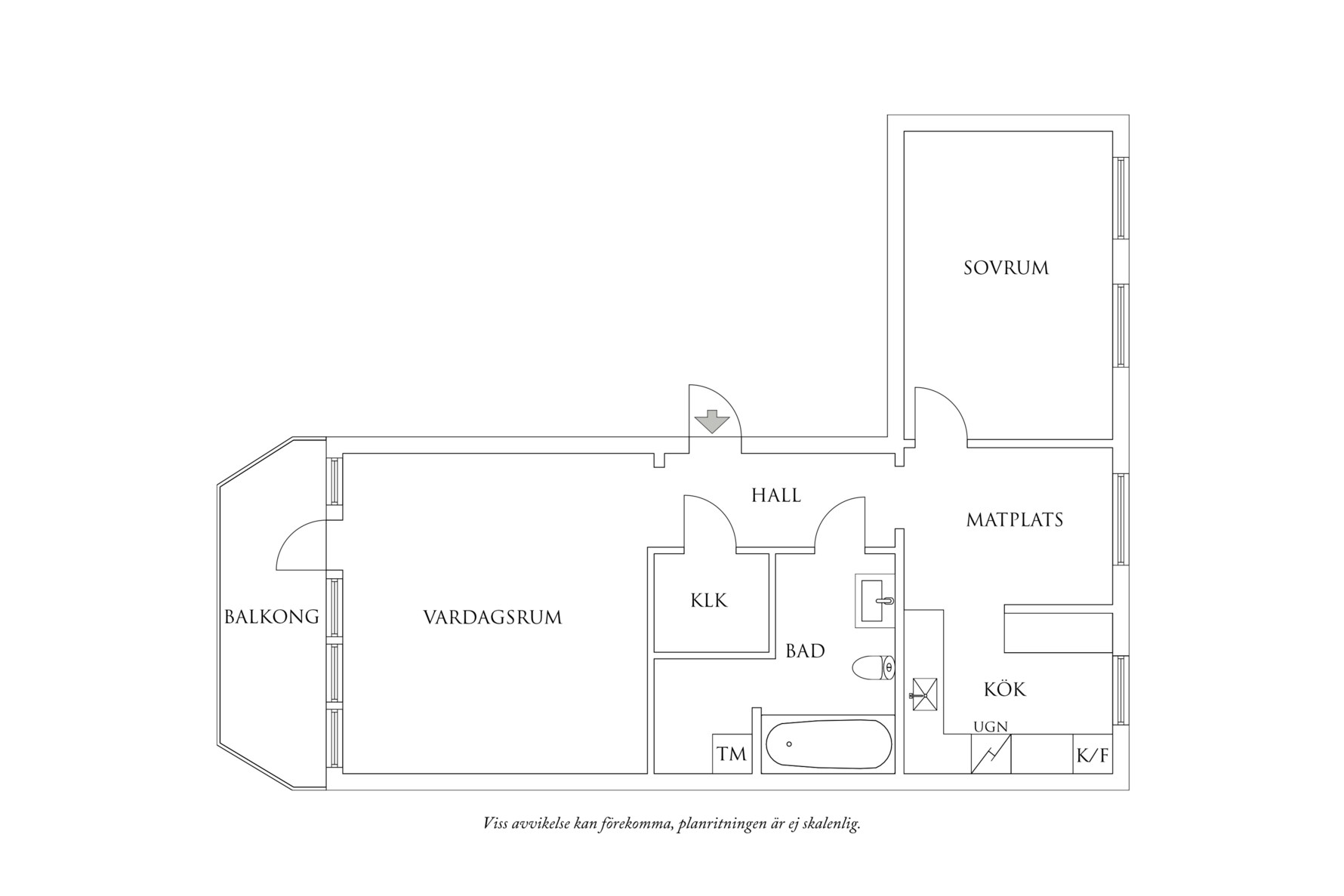 Planritning 1 Kvadrantgatan 60