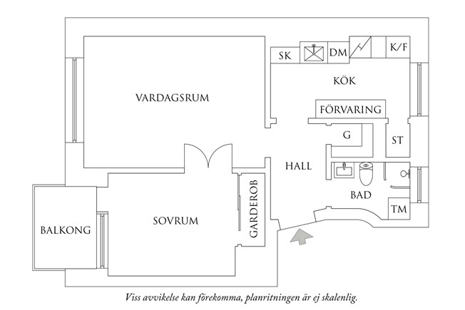 Planritning 1 Sergelsgatan 1B