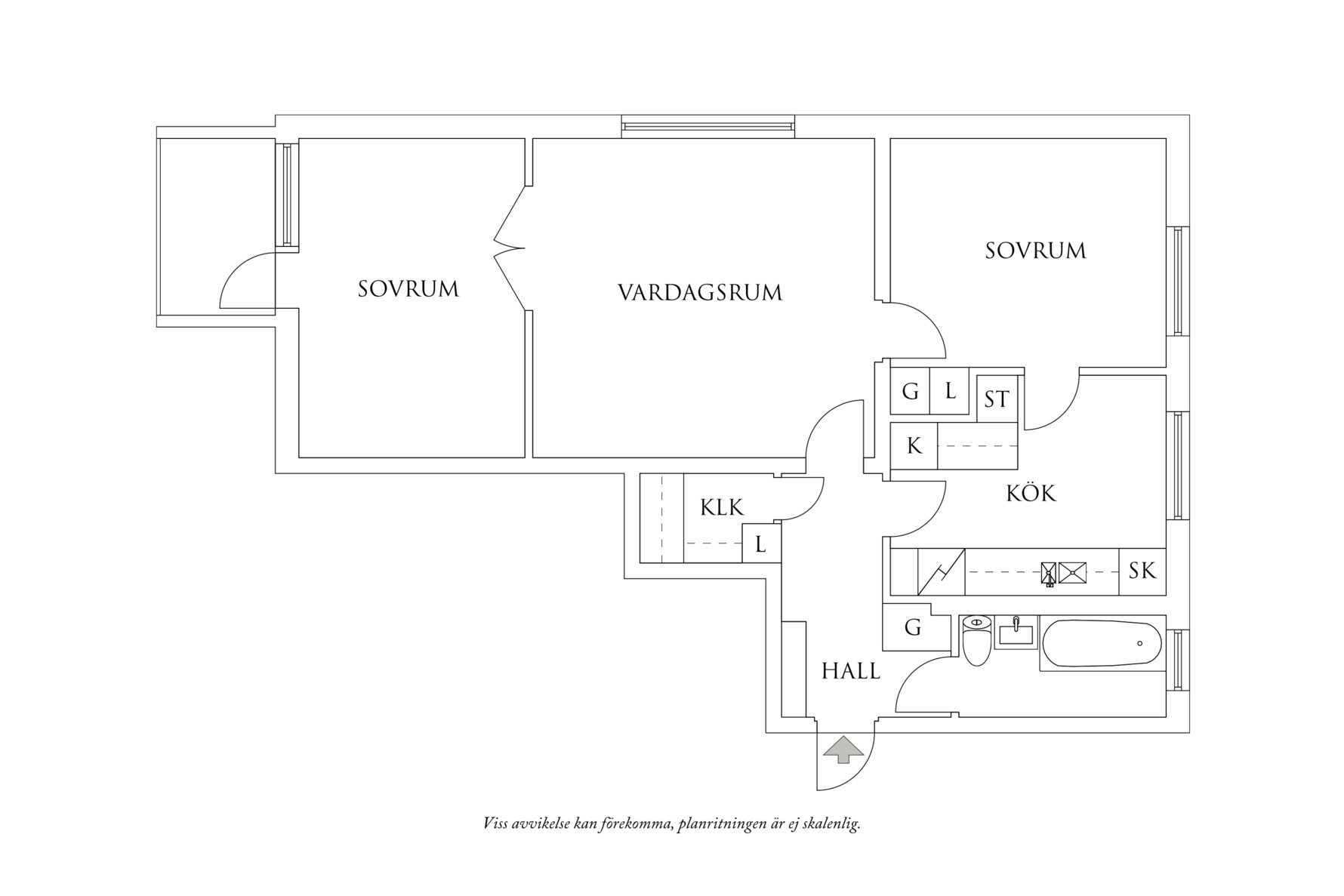 Planritning 1 Fastlagsgatan 2