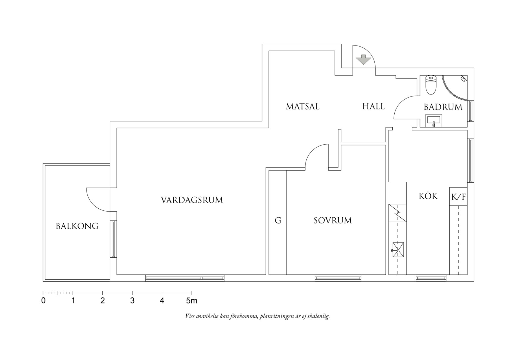 Planritning 1 Batterigatan 7A