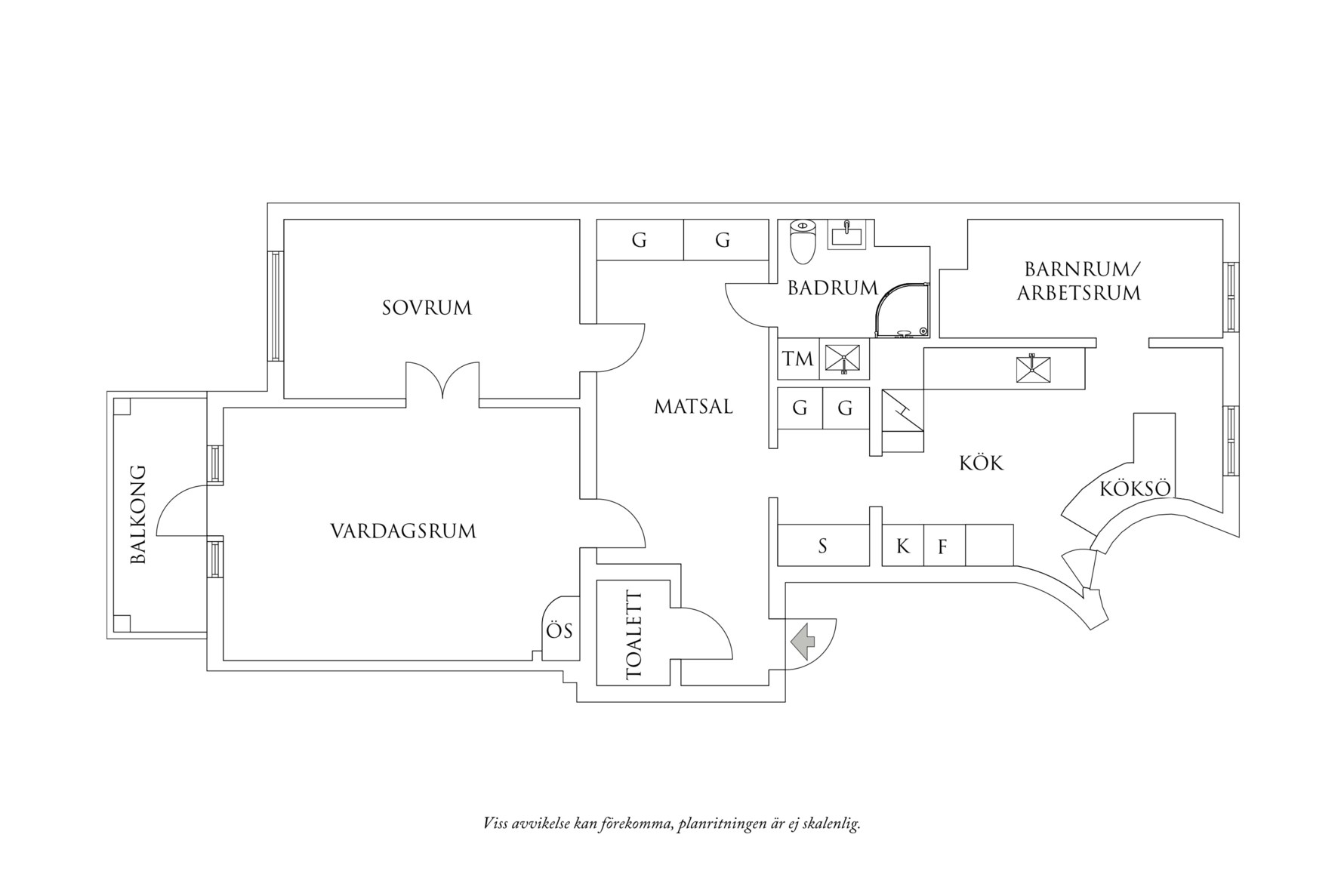 Planritning 1 Tegnérsgatan 22