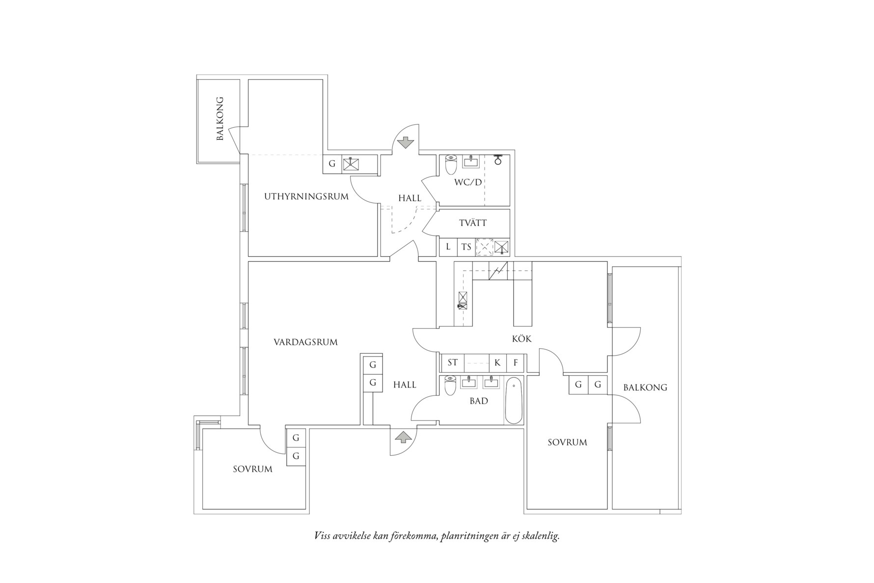 Planritning 1 Sveagatan 25