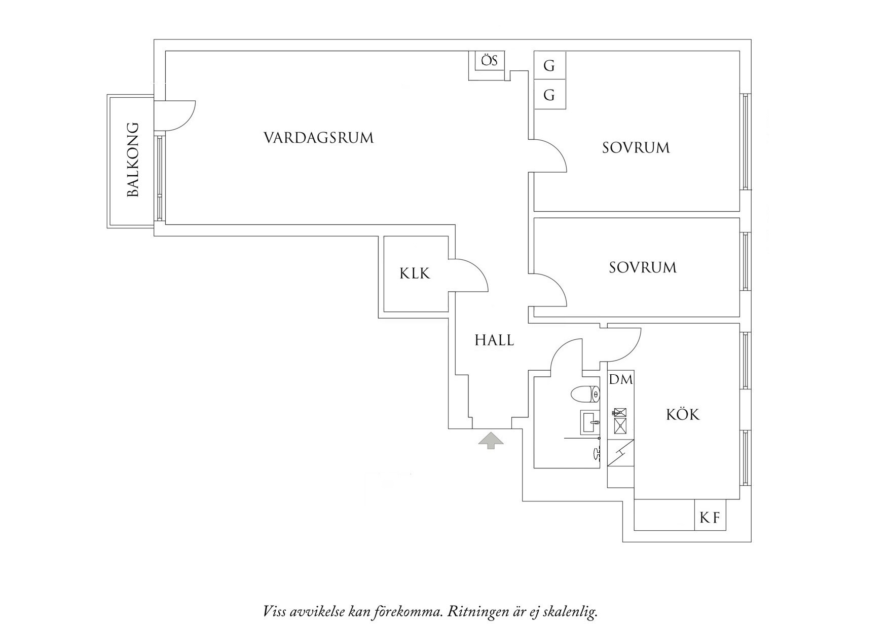 Planritning 1 Gibraltargatan 38