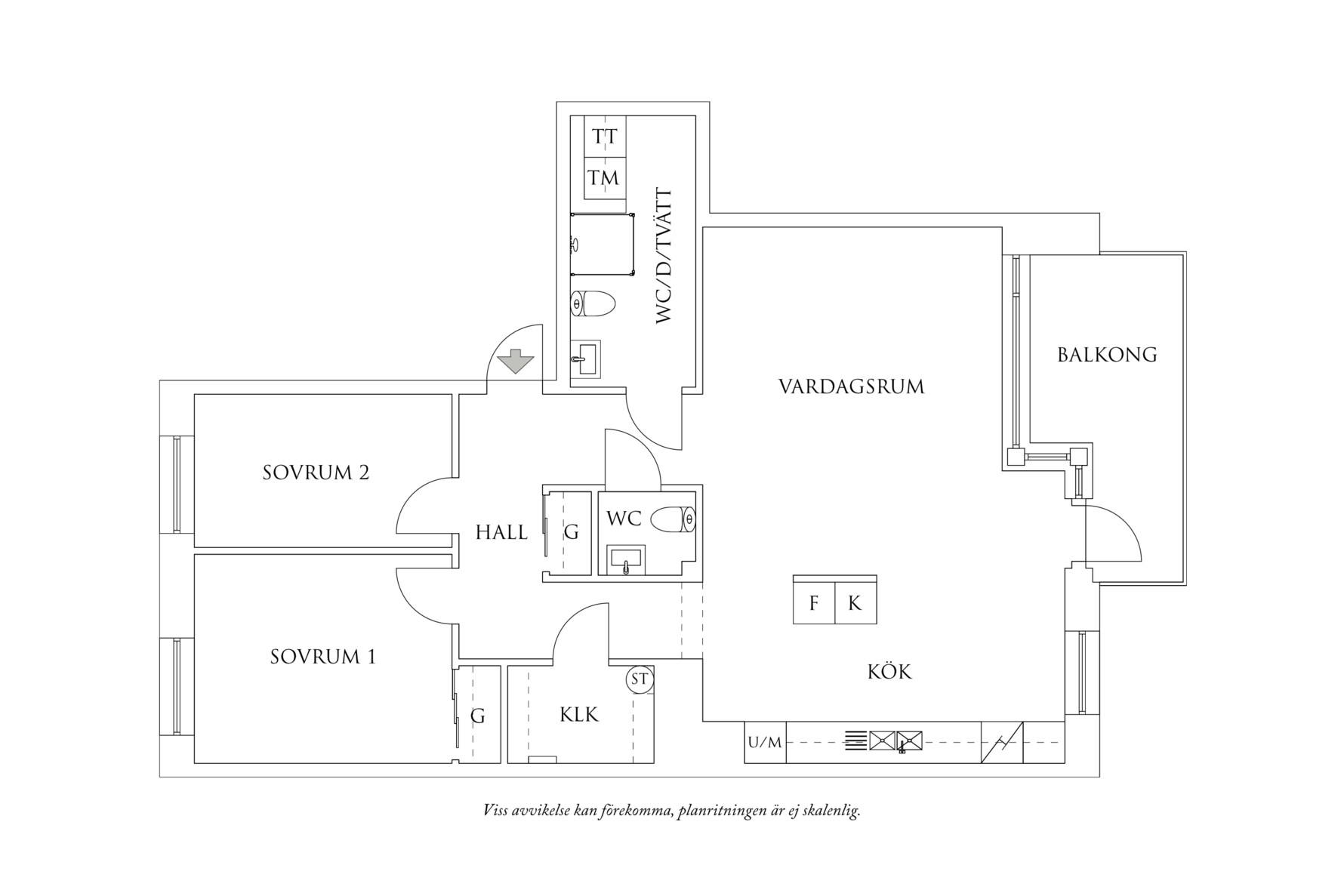 Planritning 1 Sonya Hedenbratts Gata 5