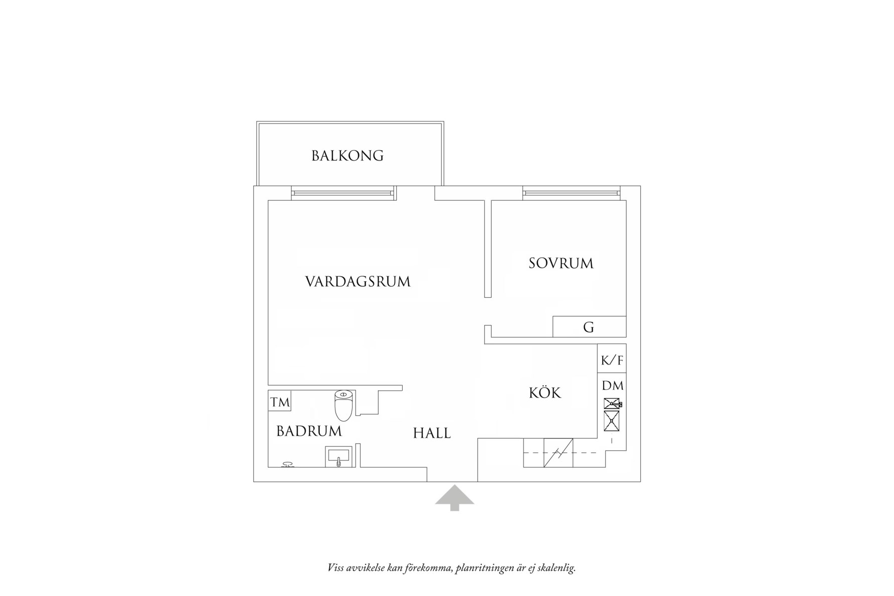 Planritning 1 Gibraltargatan 19B