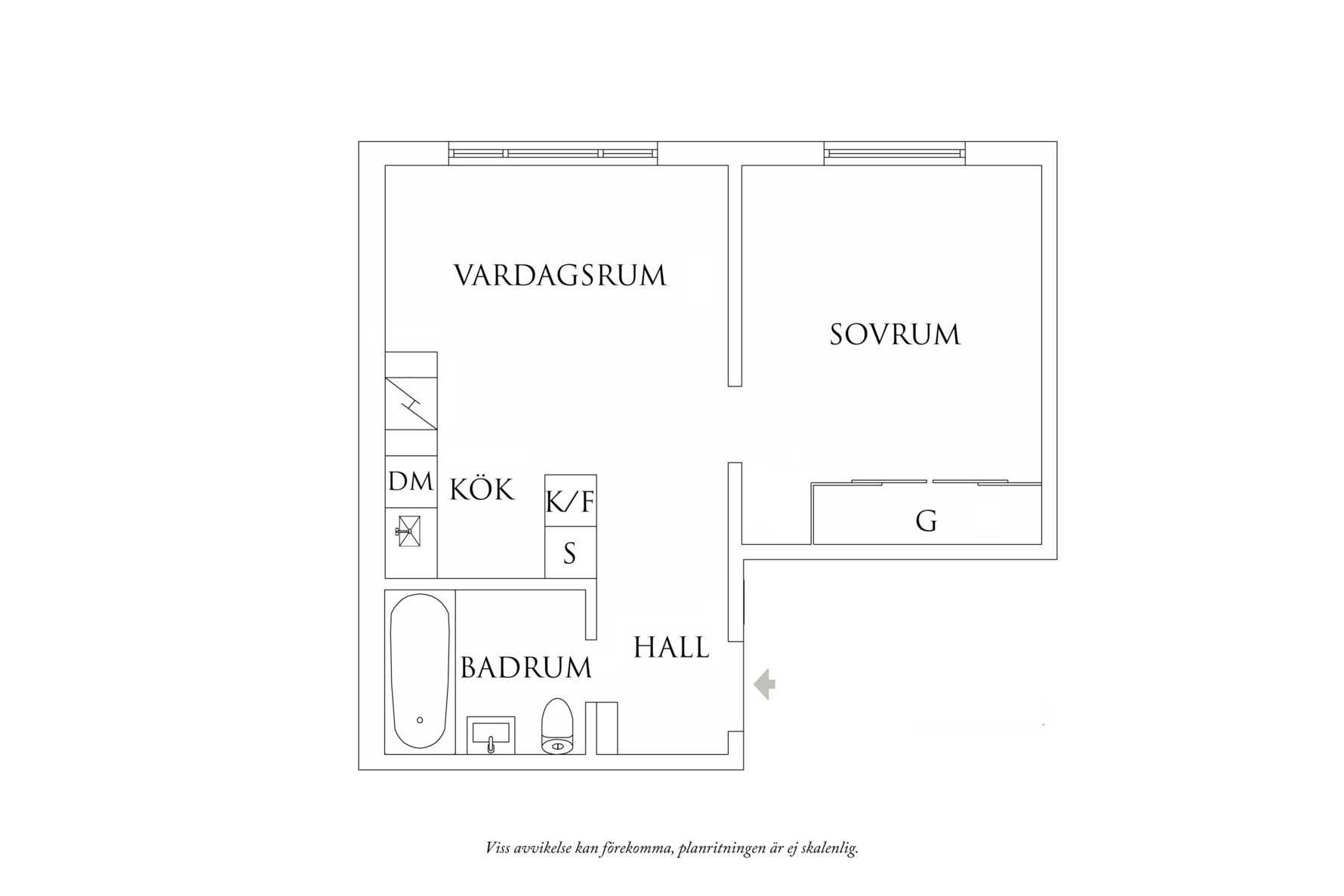 Planritning 1 Skepparegången 26