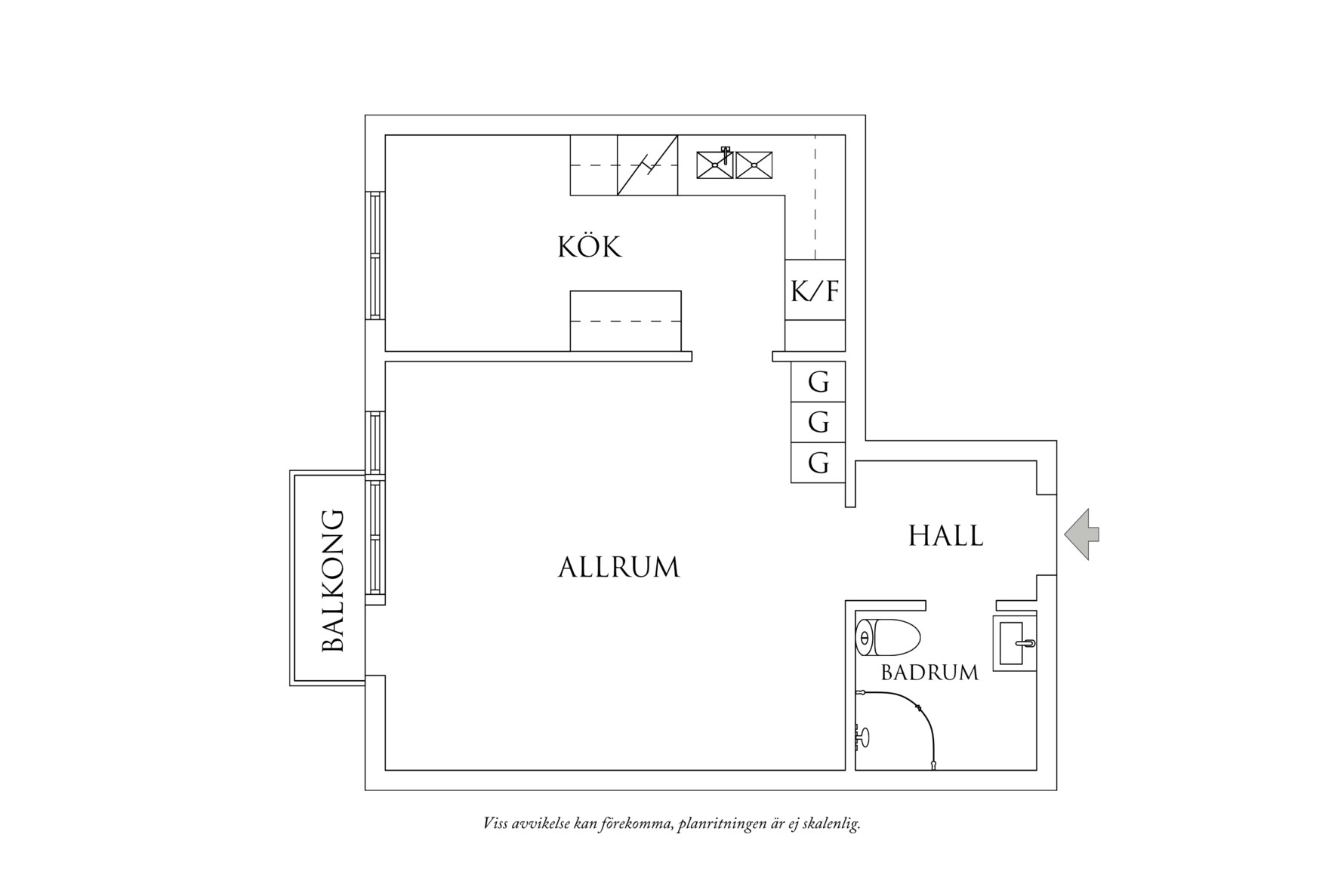 Planritning 1 Gibraltargatan 40