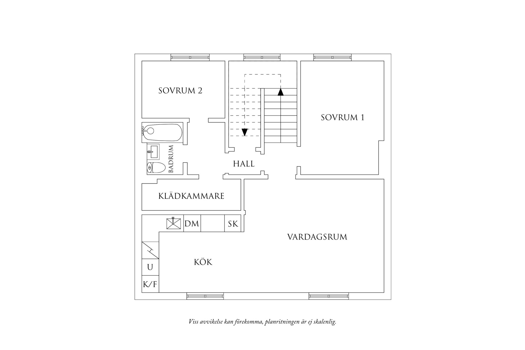 Planritning 1 Bäckegatan 26B