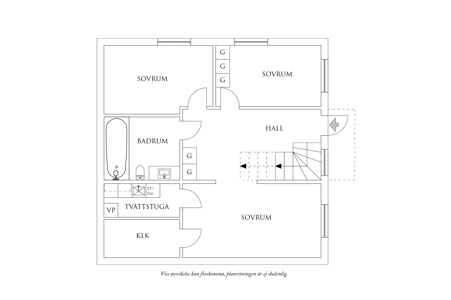 Planritning 1 Jans väg 16