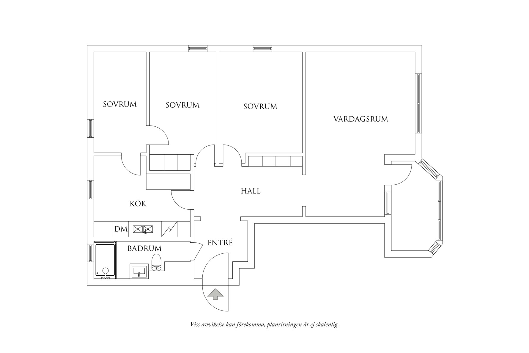 Planritning 1 Fastlagsgatan 14