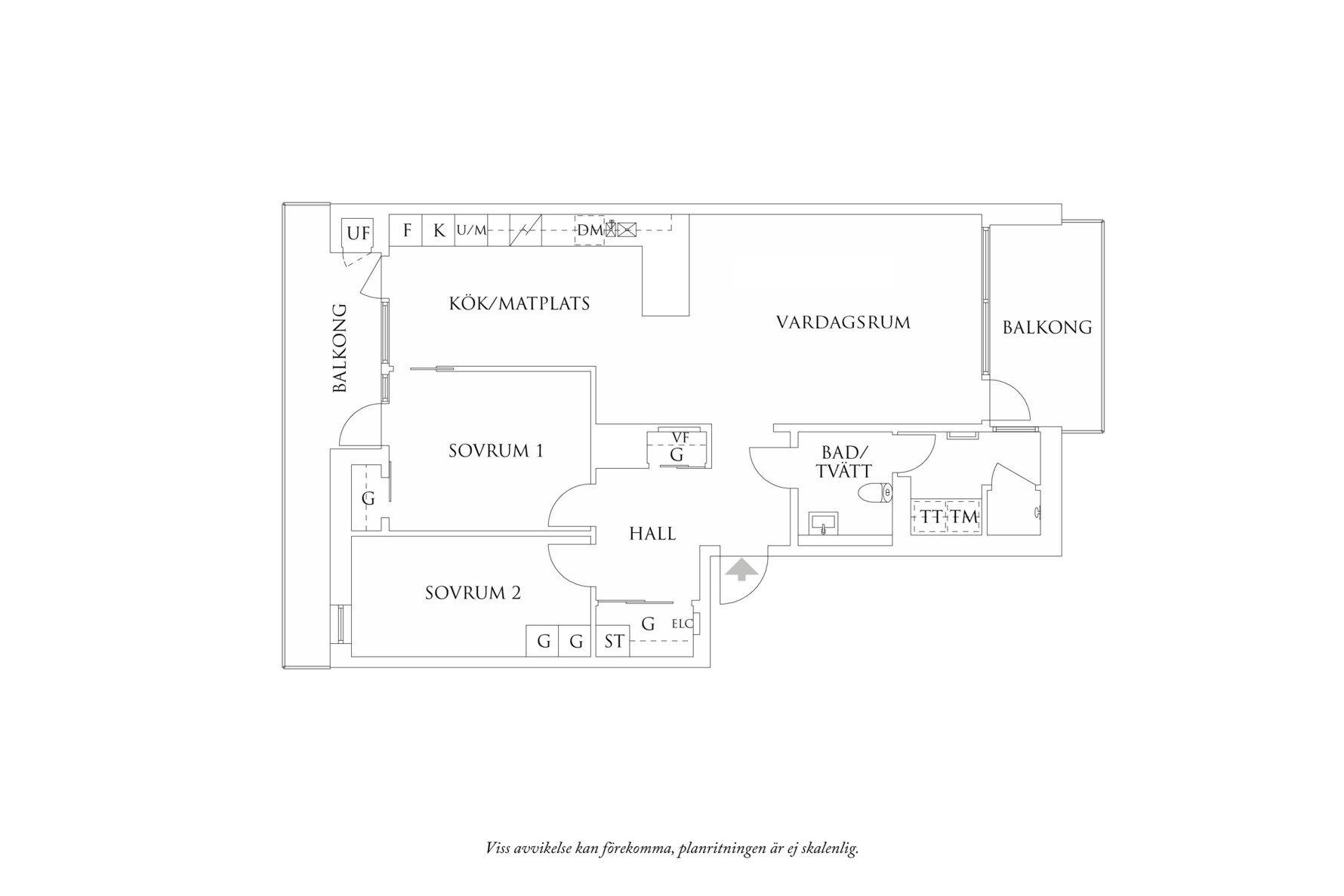 Planritning 1 Åke Falcks Gata 5