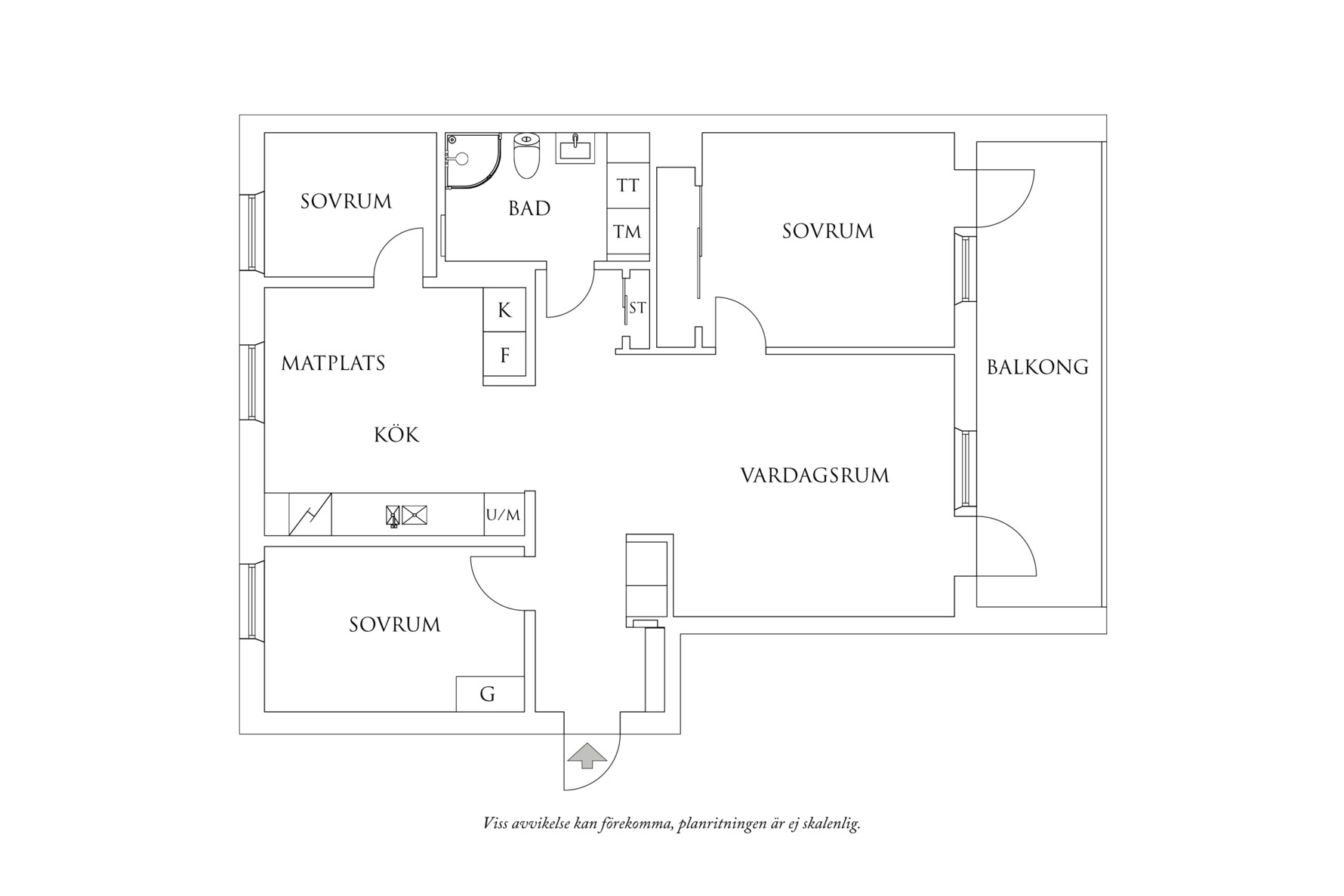 Planritning 1 Lillgårdens Gränd 5