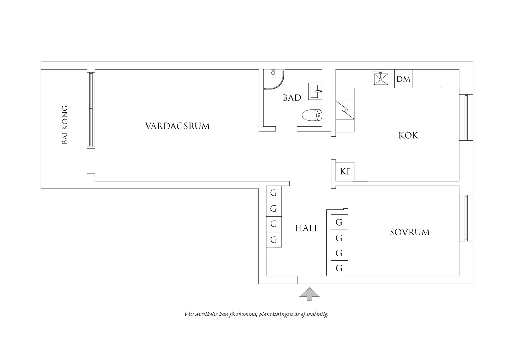 Planritning 1 Marklandsgatan 55
