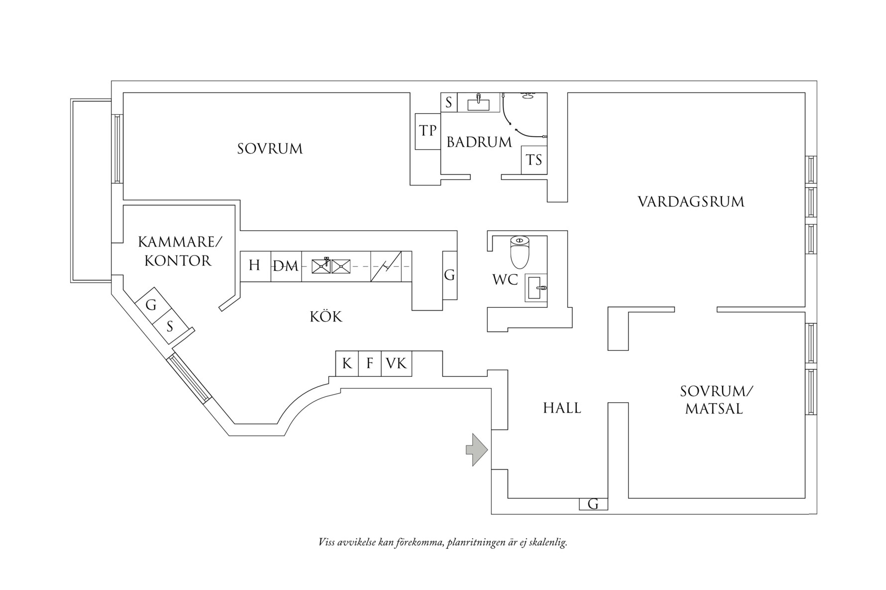 Planritning 1 Hedåsgatan 9