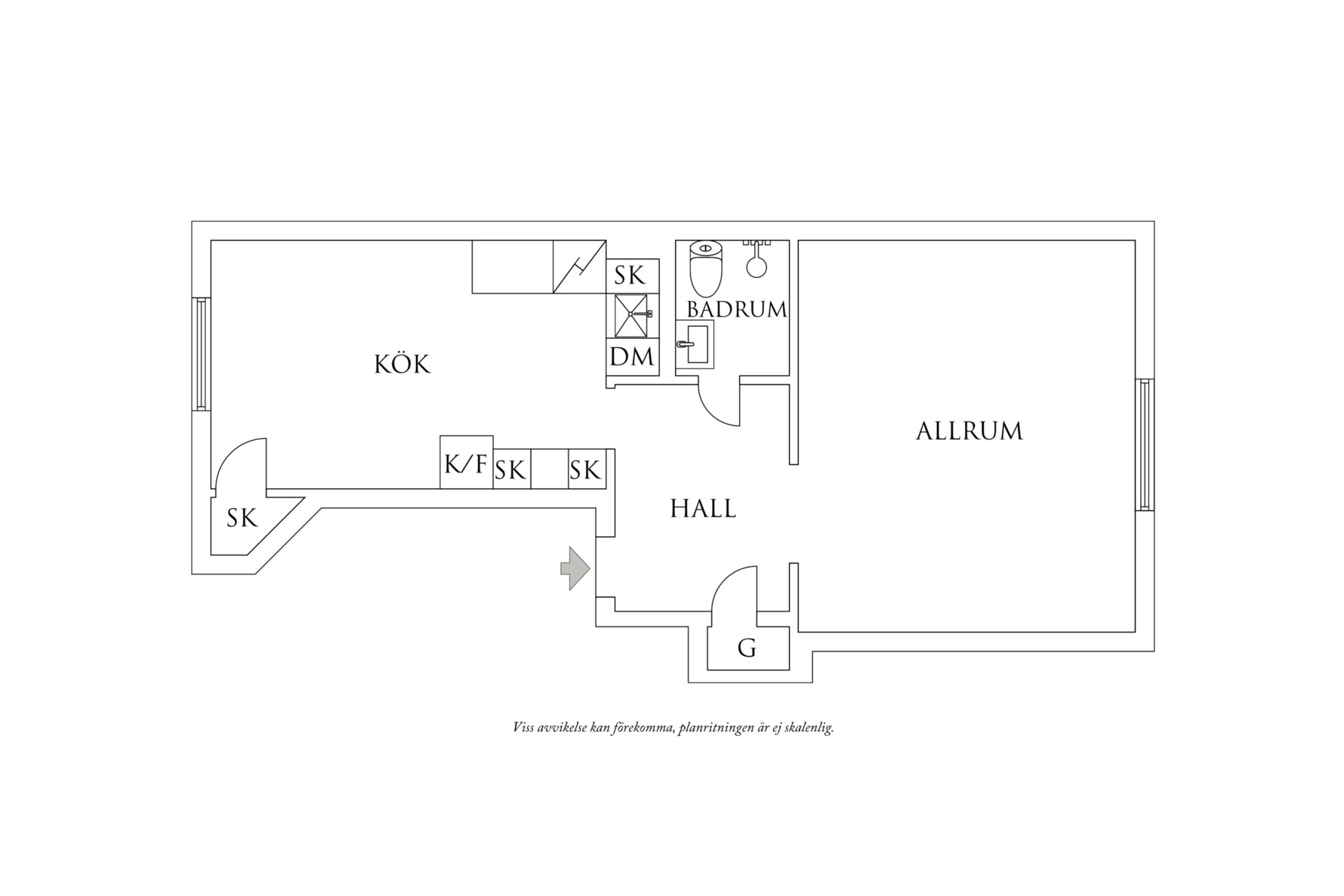 Planritning 1 Stockholmsgatan 40D