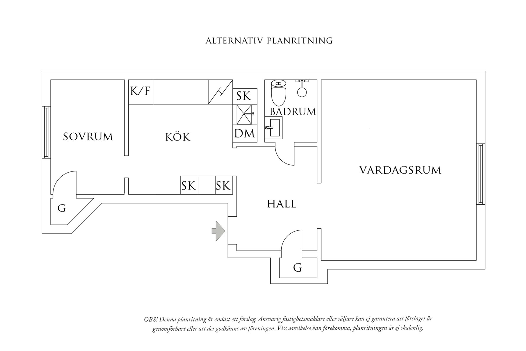 Planritning 2 Stockholmsgatan 40D