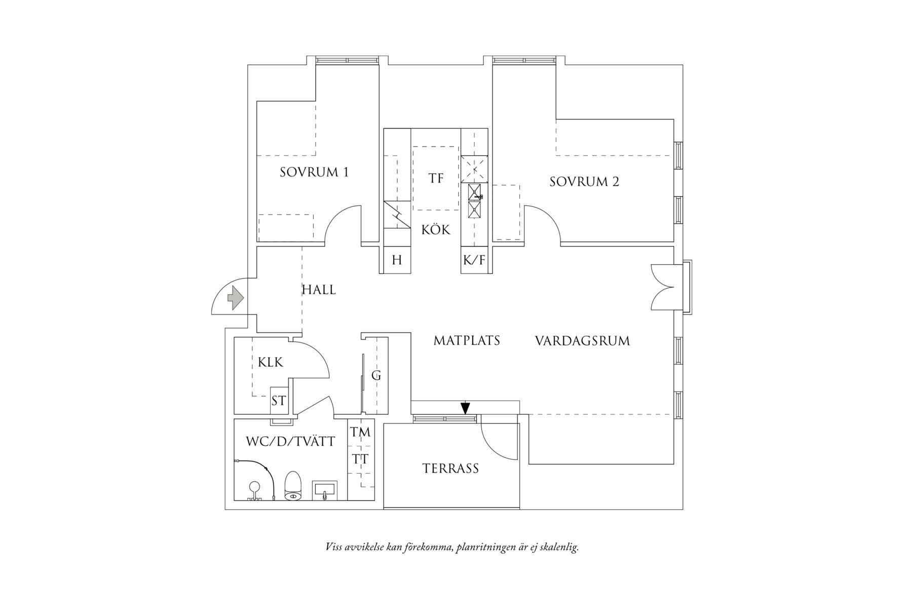 Planritning 1 Utlandagatan 12