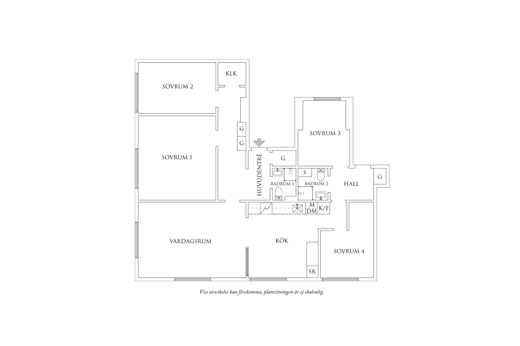 Planritning 1 Paradisgatan 25G