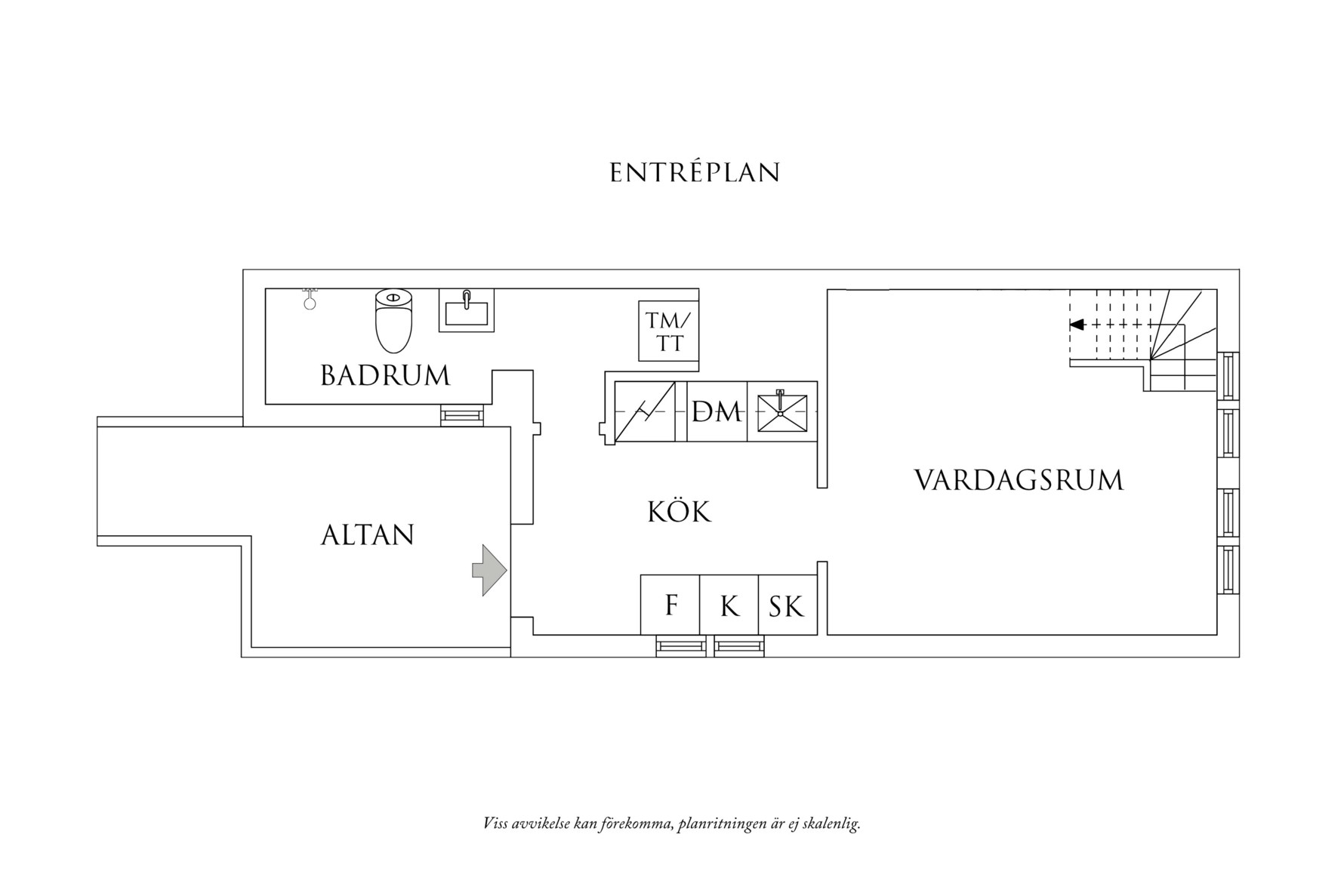 Planritning 1 Kopparslagaregatan 15F