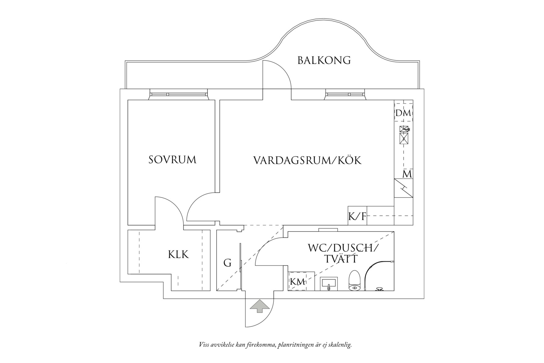 Planritning 1 Frida Hjertbergs Gata 1  - vån 15/16