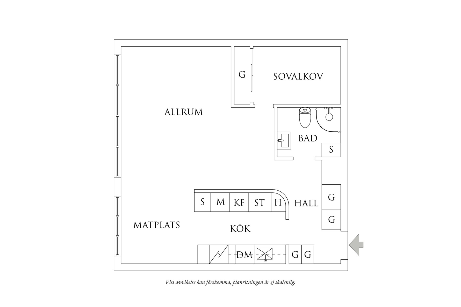 Planritning 1 Eklandagatan 29A