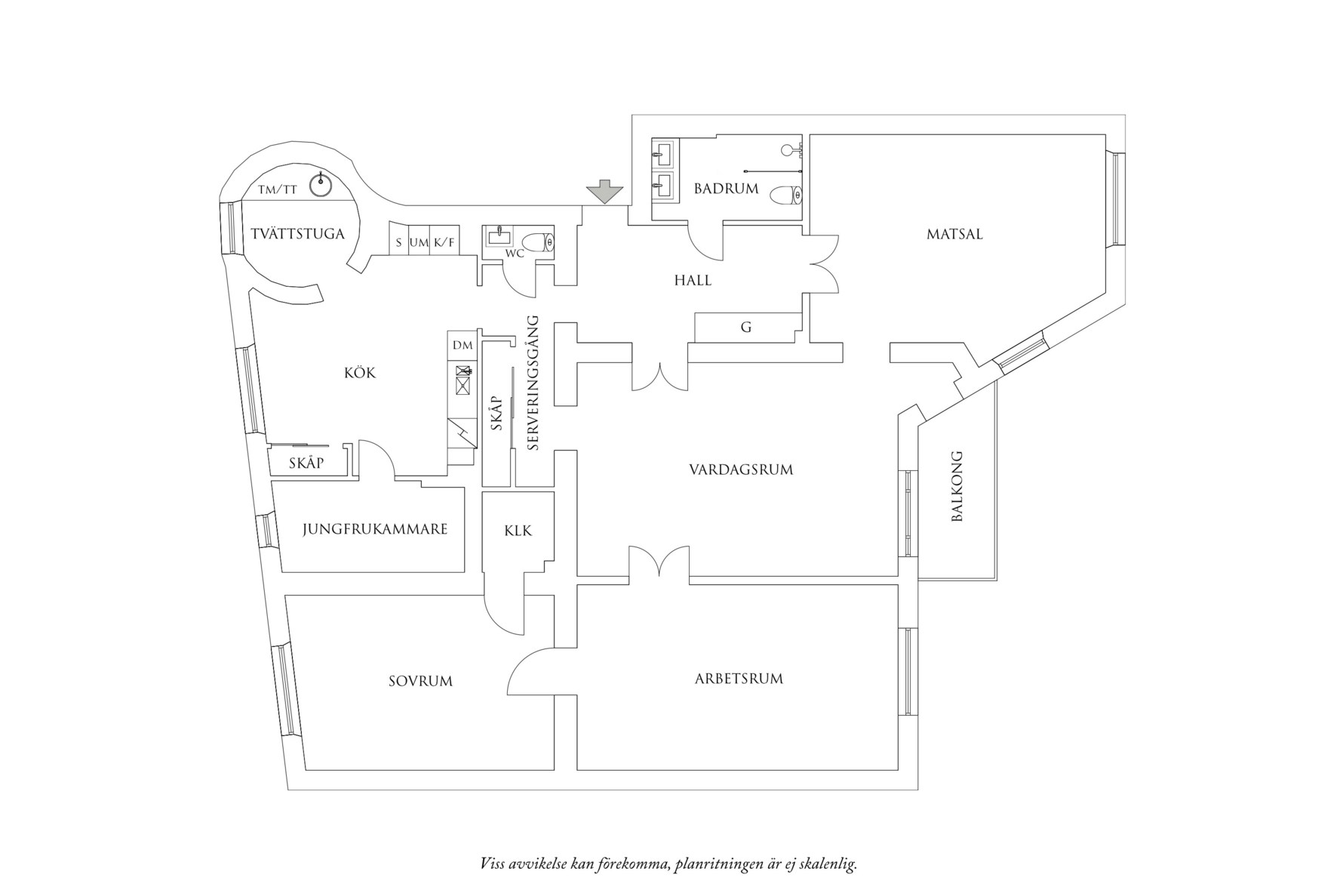 Planritning 1 Kungshöjdsgatan 11B