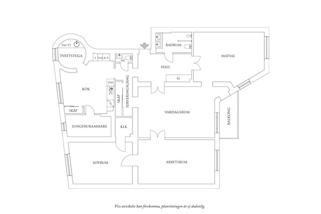 Planritning 1 Kungshöjdsgatan 11B