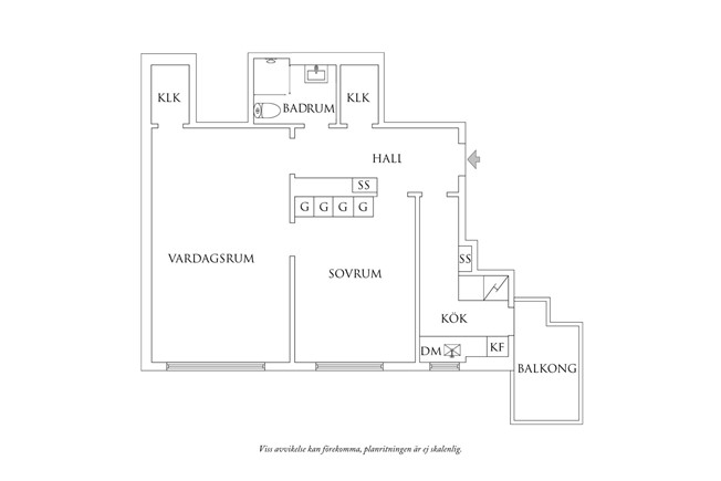Planritning 1 Eklandagatan 14